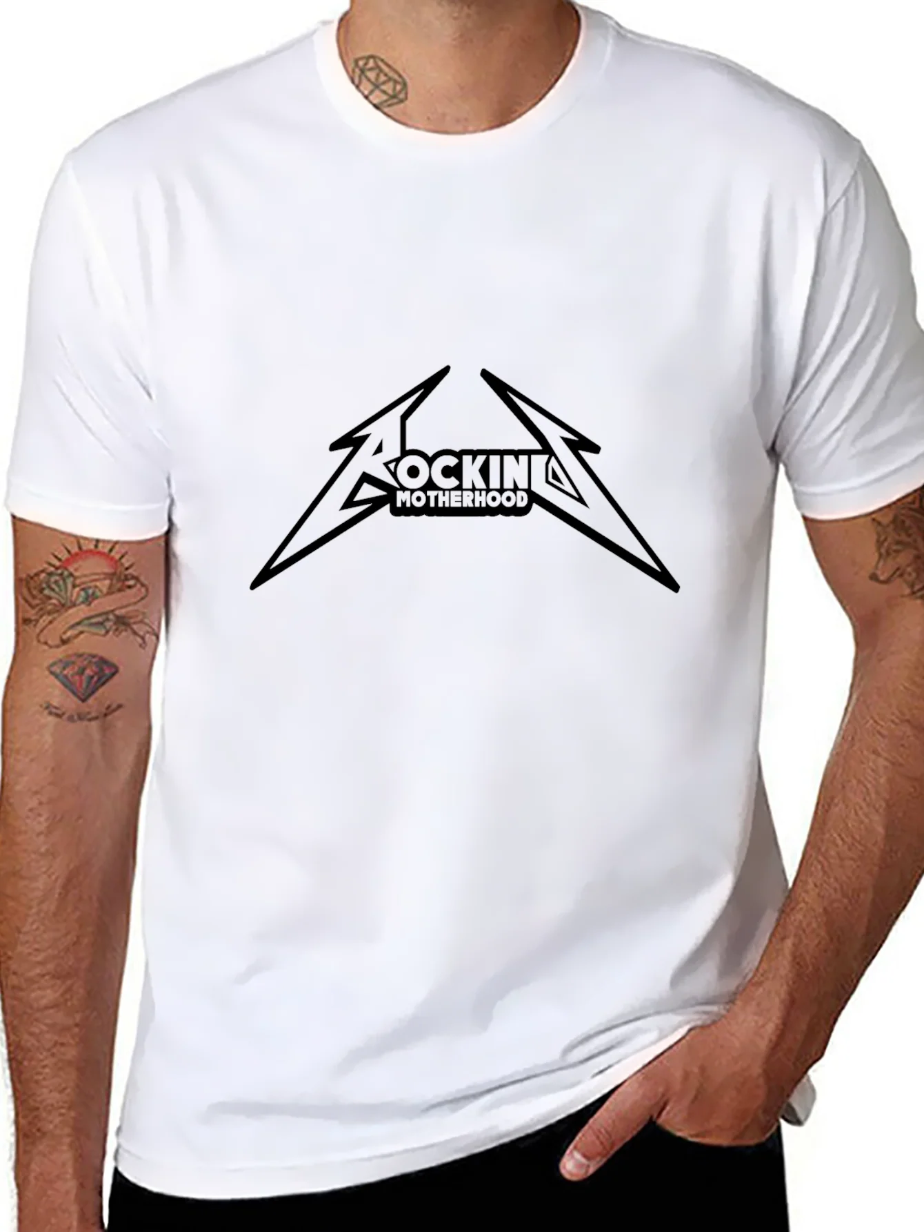 Rockin Motherhood T-Shirt - Black Graphic Tee