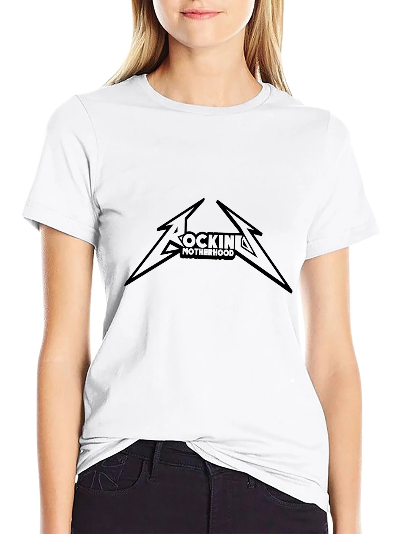 Rockin Motherhood T-Shirt - Black Graphic Tee