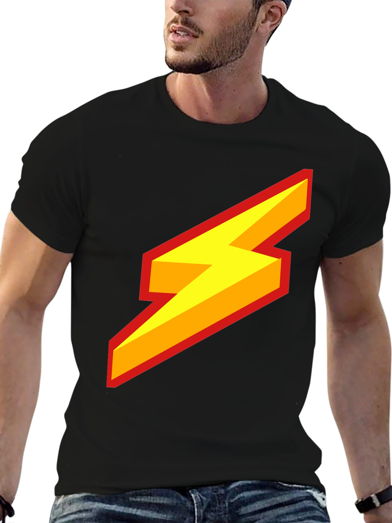 Lightning Bolt Graphic Tee - Bold Style