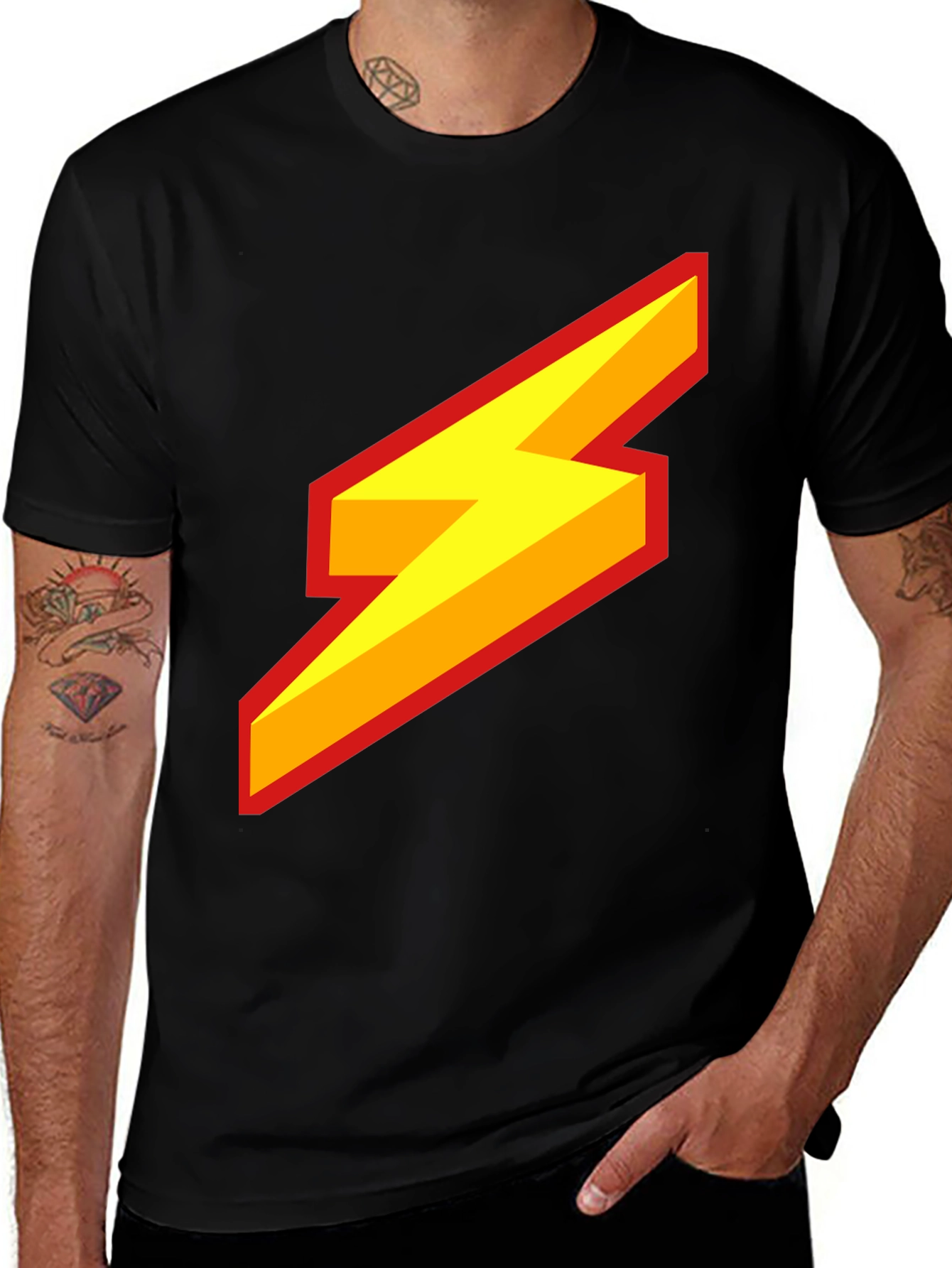 Lightning Bolt Graphic Tee - Bold Style