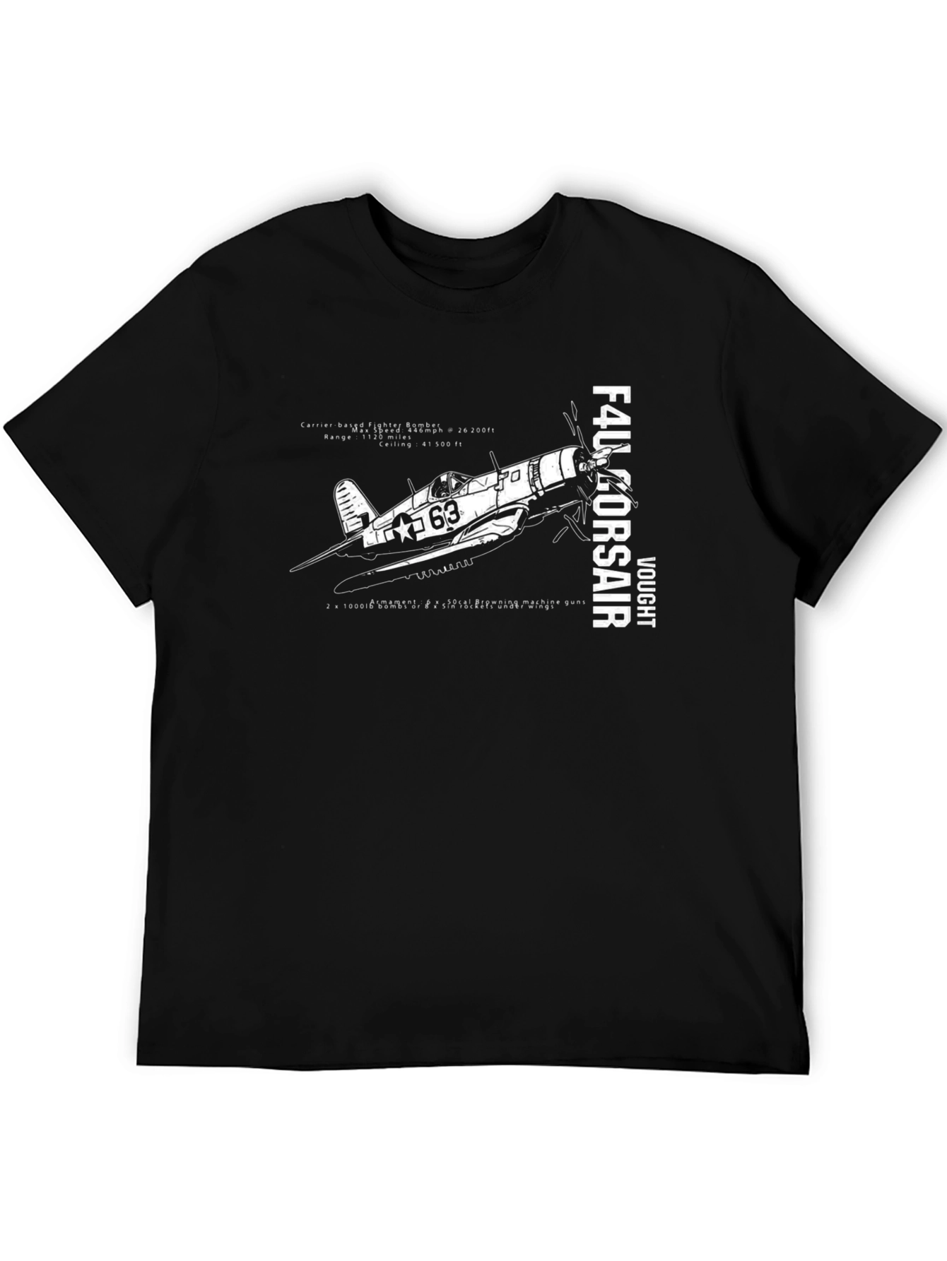 F4U Corsair Graphic T-Shirt - Black