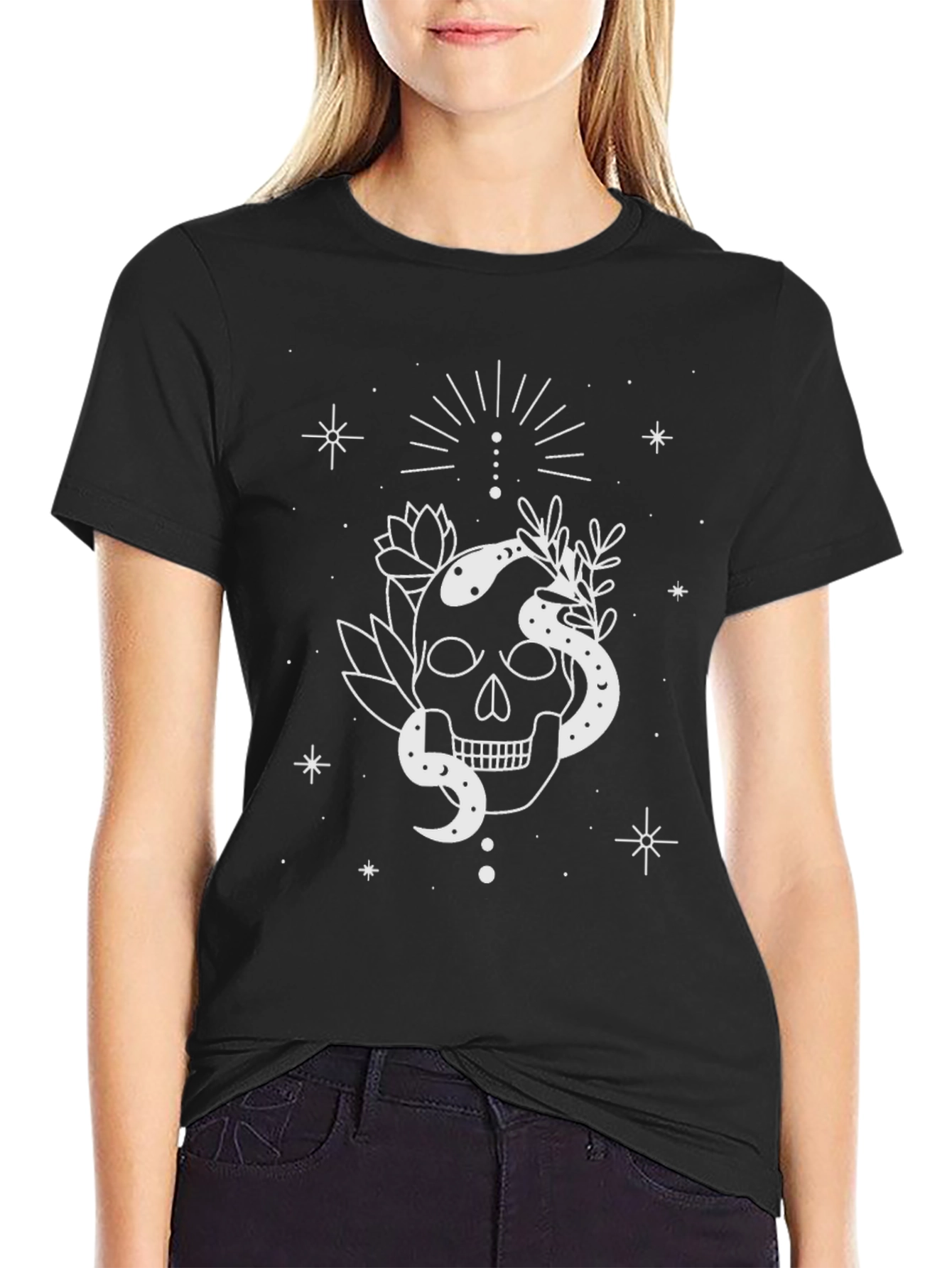 Skull & Snake Graphic Tee - Unique Design