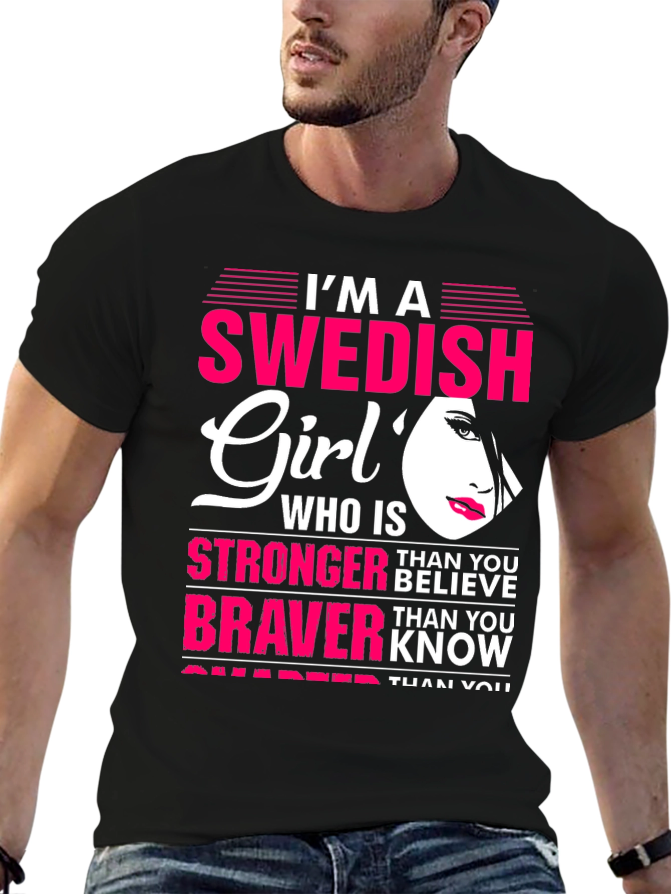 Swedish Girl Graphic Tee - Strong & Brave