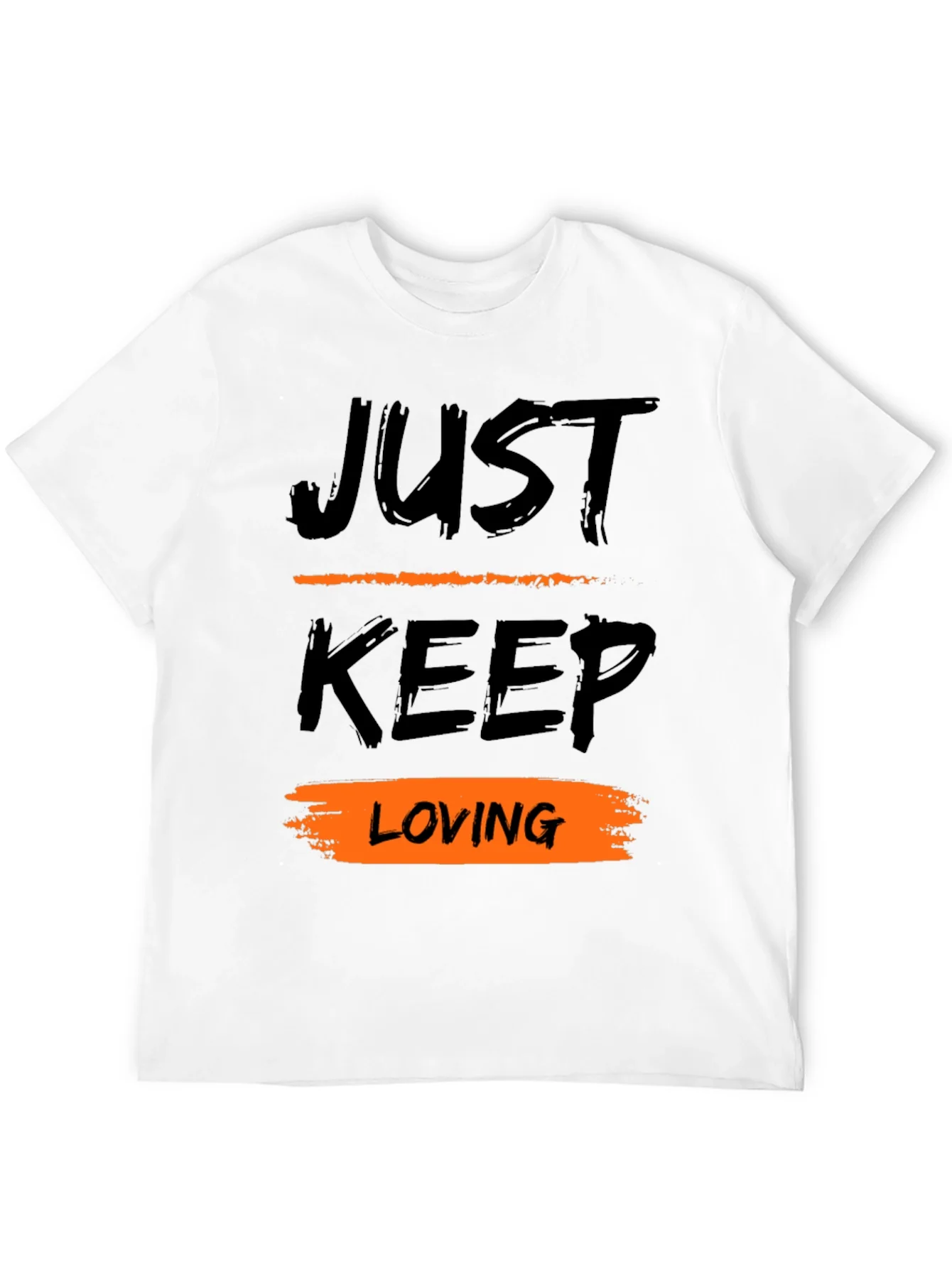 Just Keep Loving Black Graphic T-Shirt
