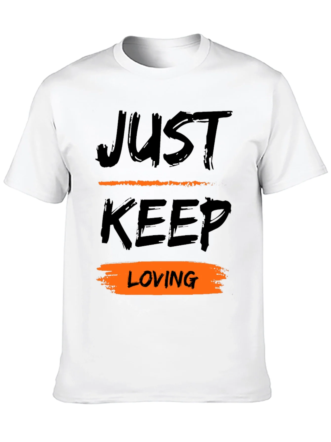 Just Keep Loving Black Graphic T-Shirt