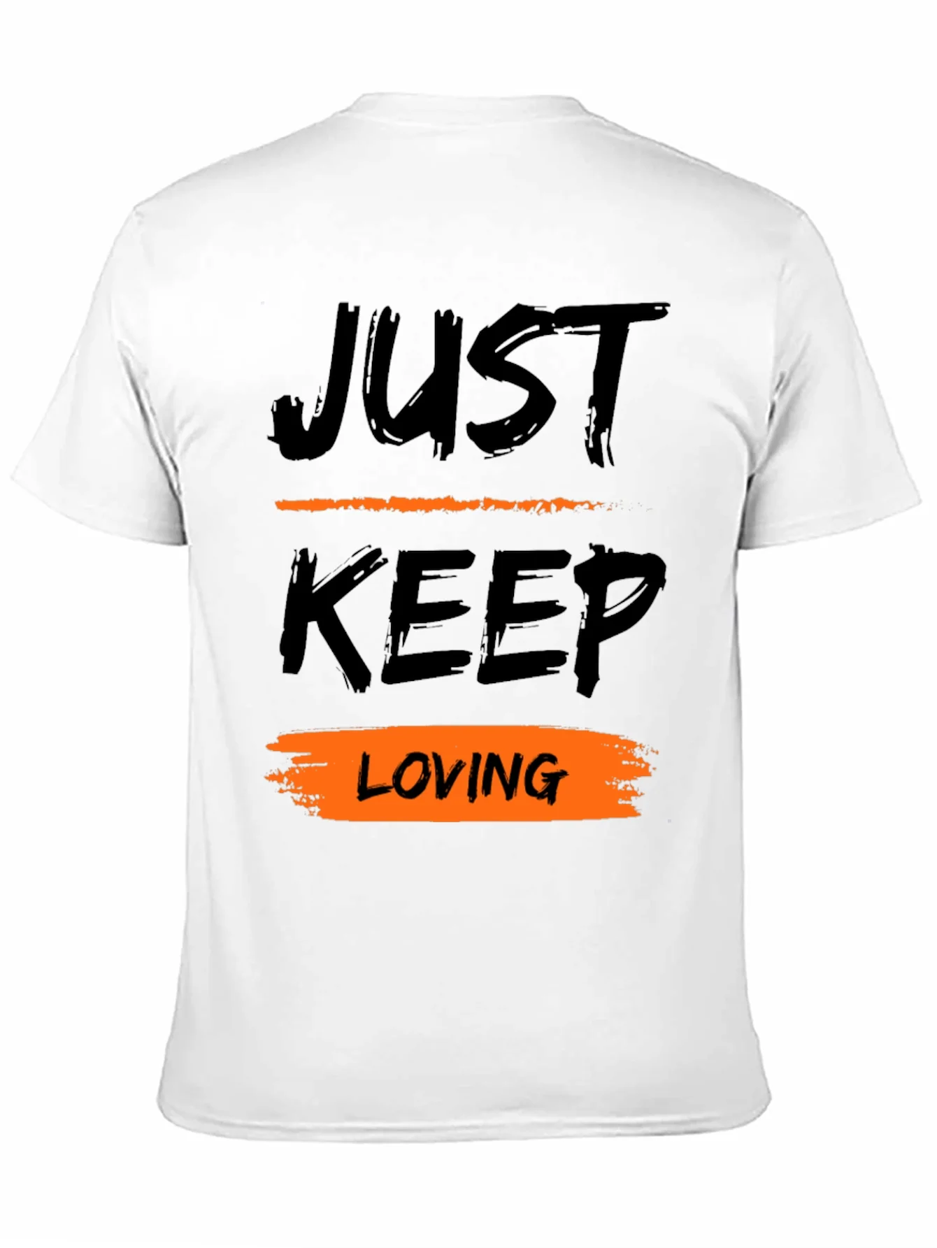 Just Keep Loving Black Graphic T-Shirt