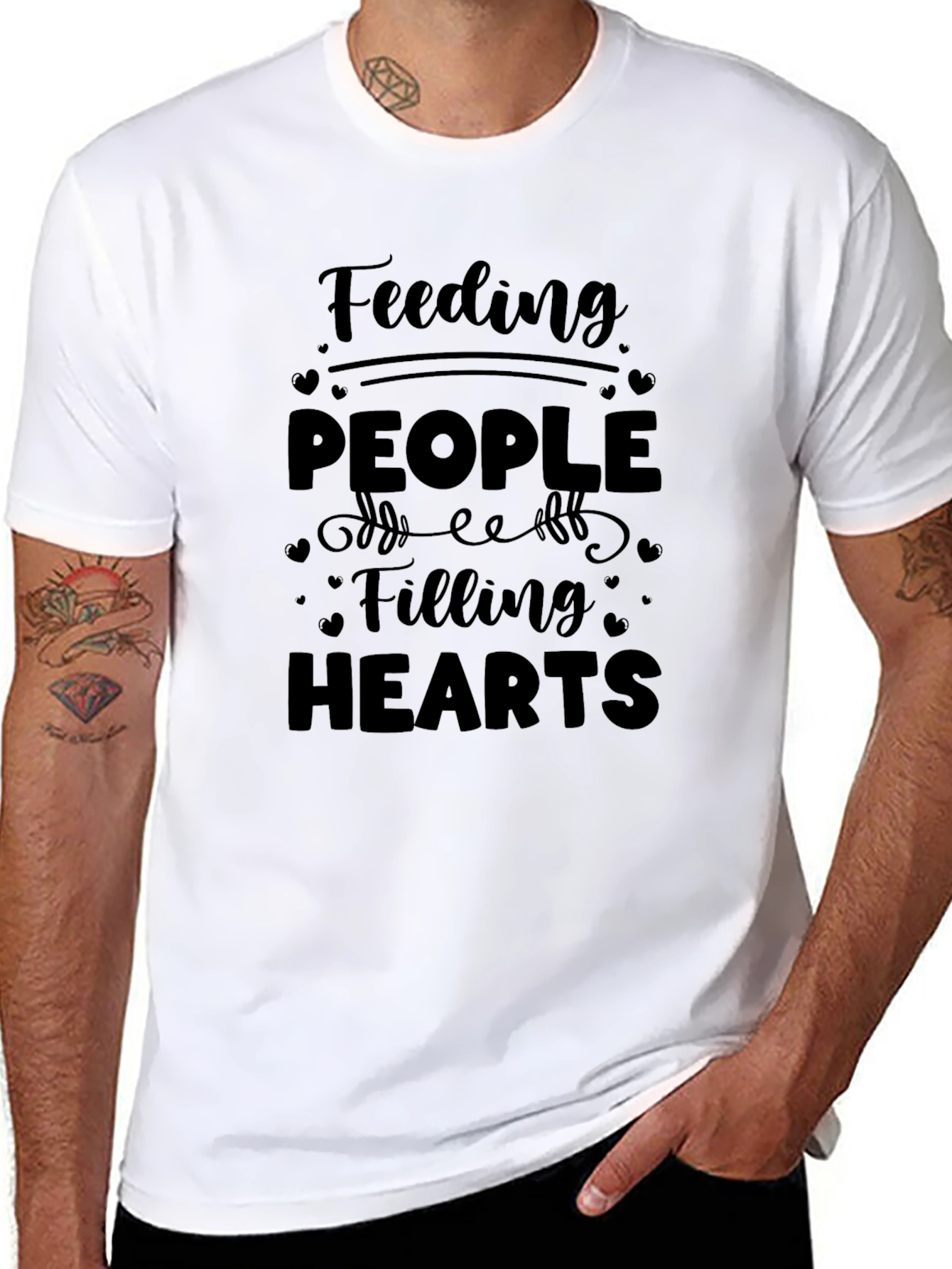 Feeding People Filling Hearts Graphic Tee