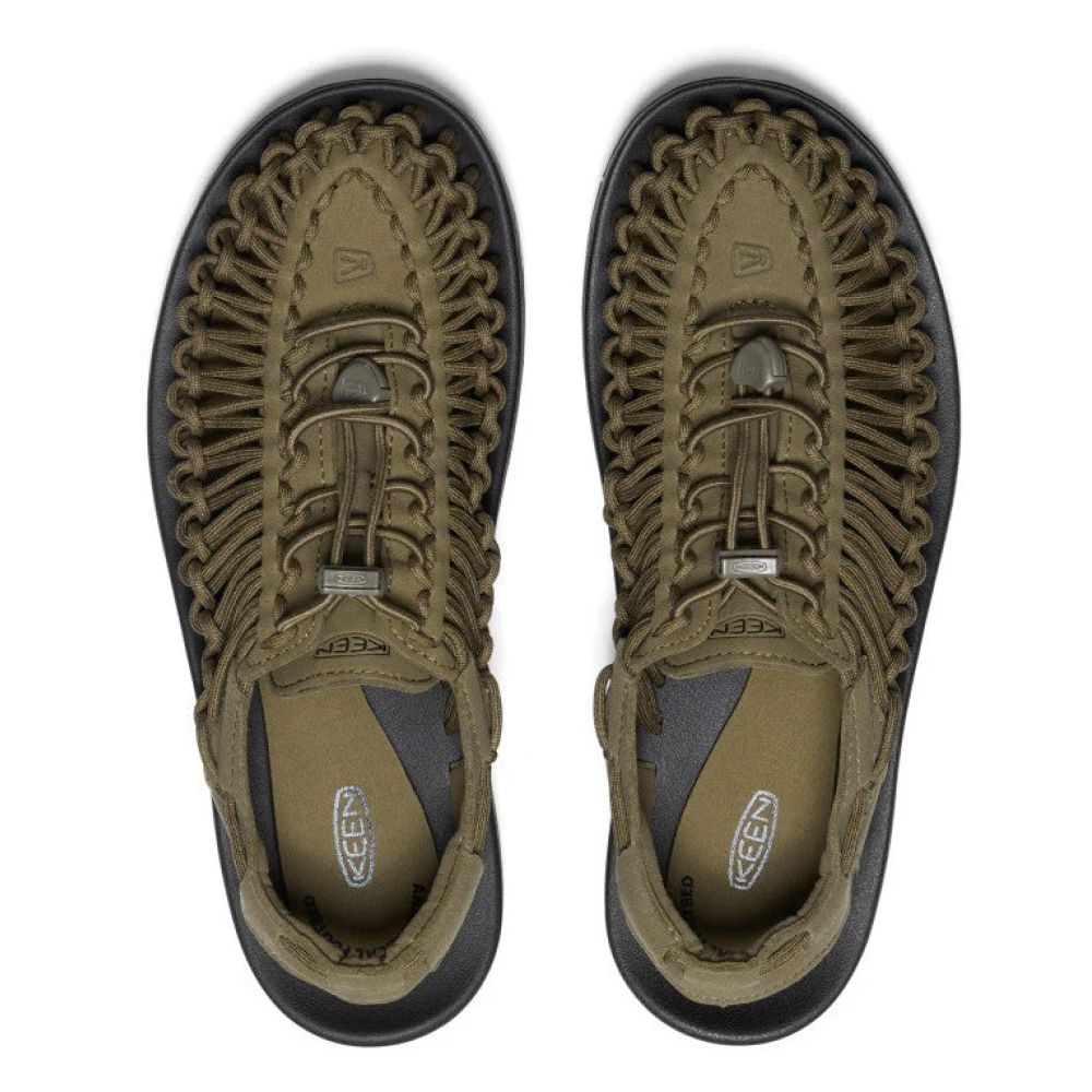 Keen Men's Uneek in Dark Olive/Black