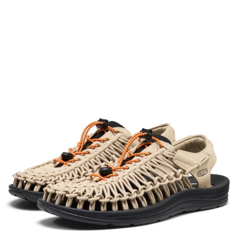 Keen Men's Uneek in Safari/Orange Peel