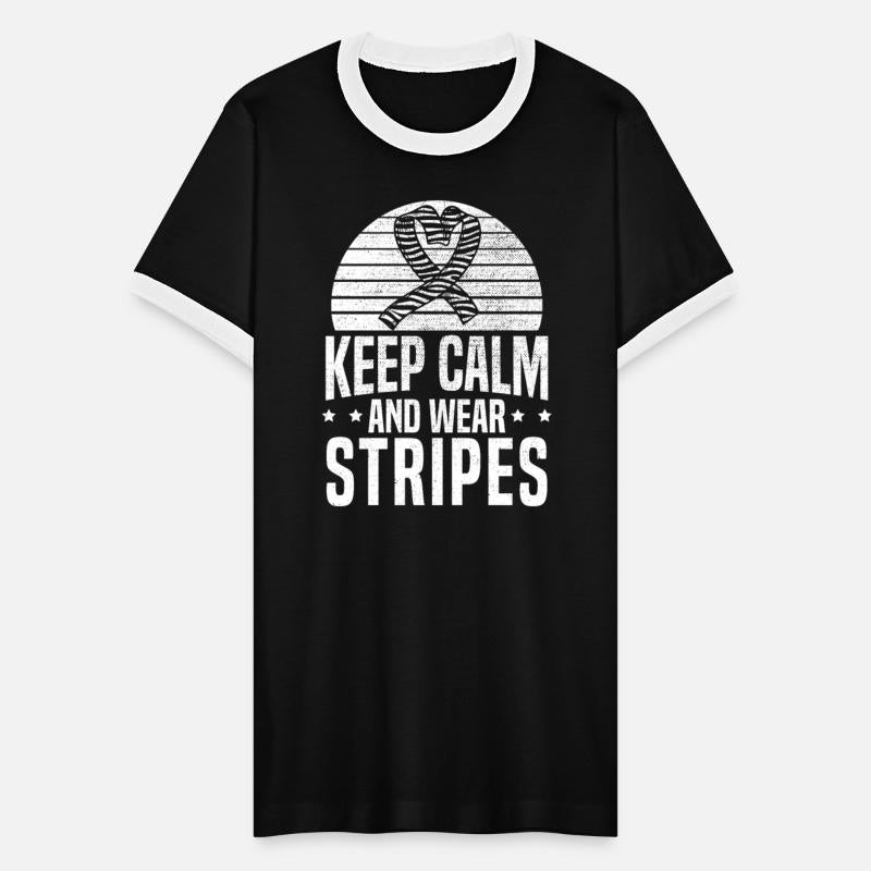 Keep Calm And Wear Stripes Zebra Carcinoid Cancer