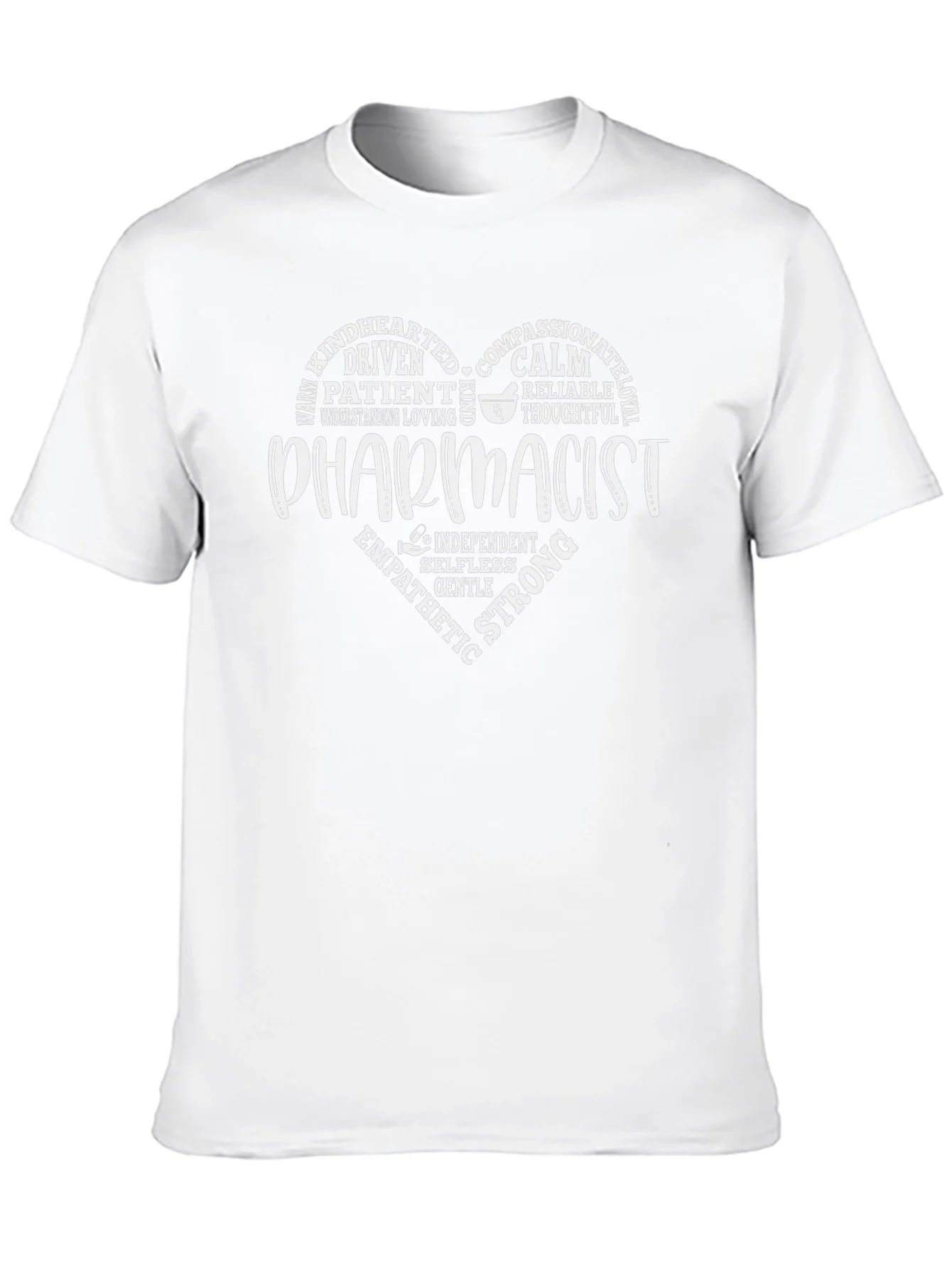 Pharmacist Heart Word Art Graphic T-Shirt