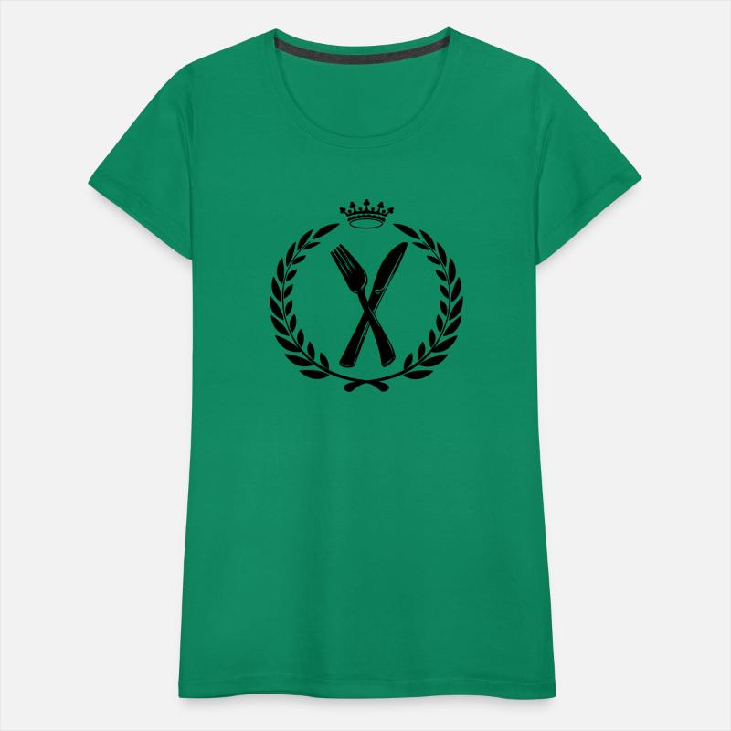 Knife fork and spoon crossed in laurel wreath