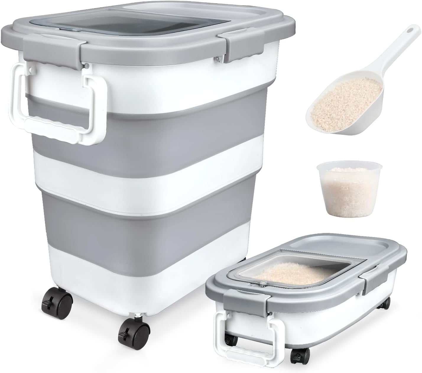 Komzon Rice Storage Container, Collapsible Airtigh - Best Seller