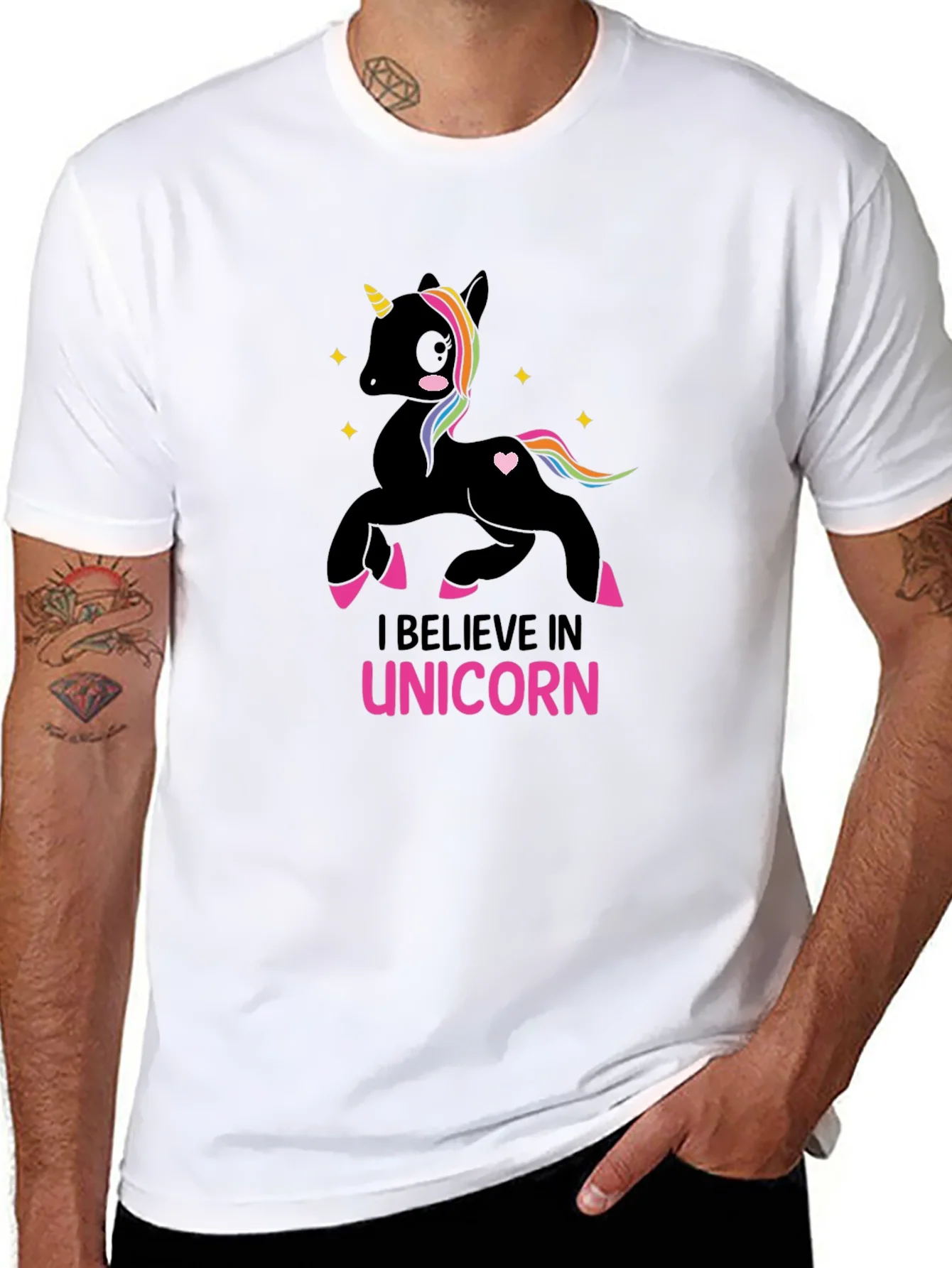 I Believe in Unicorn Black T-Shirt