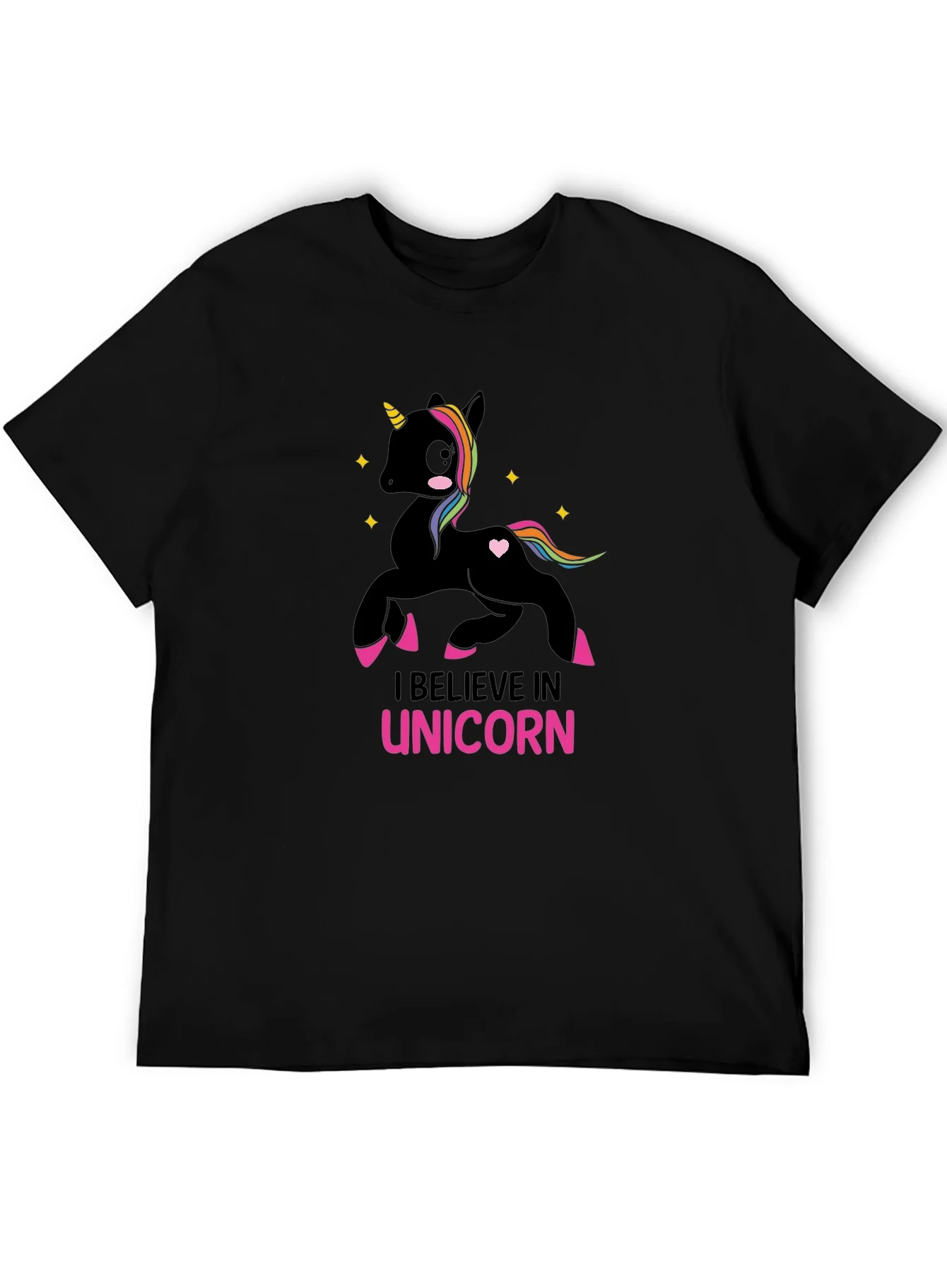 I Believe in Unicorn Black T-Shirt