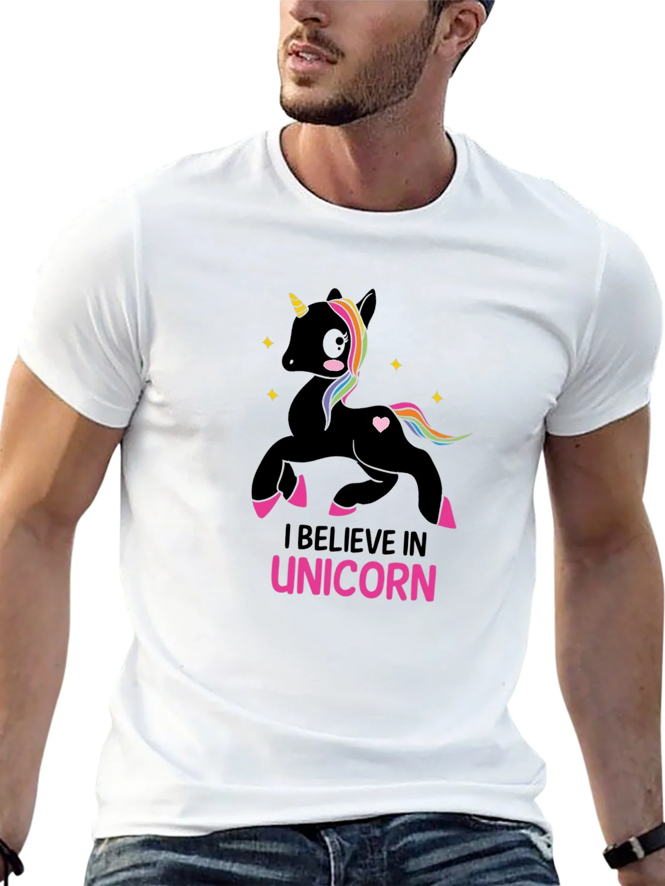I Believe in Unicorn Black T-Shirt