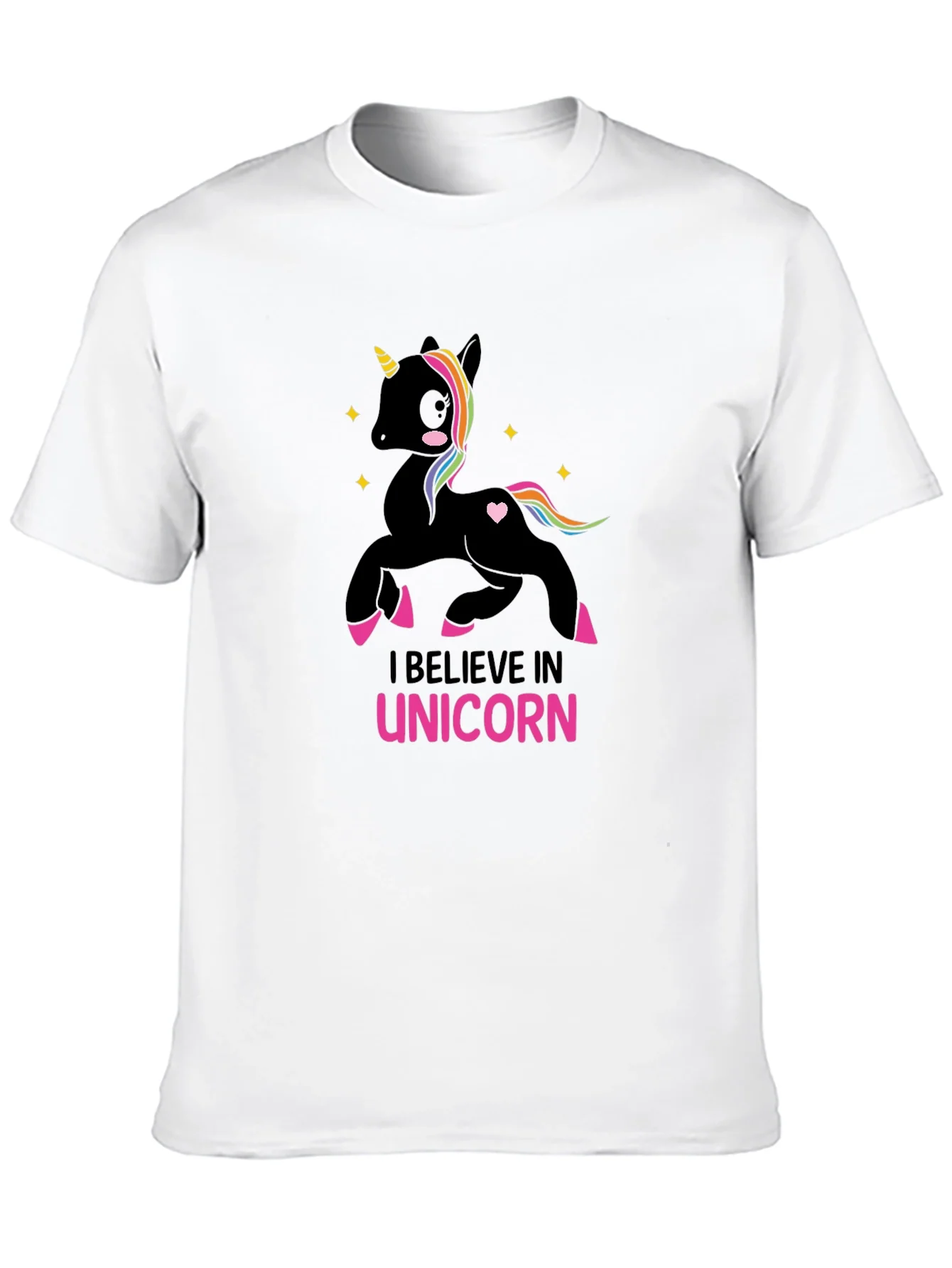 I Believe in Unicorn Black T-Shirt