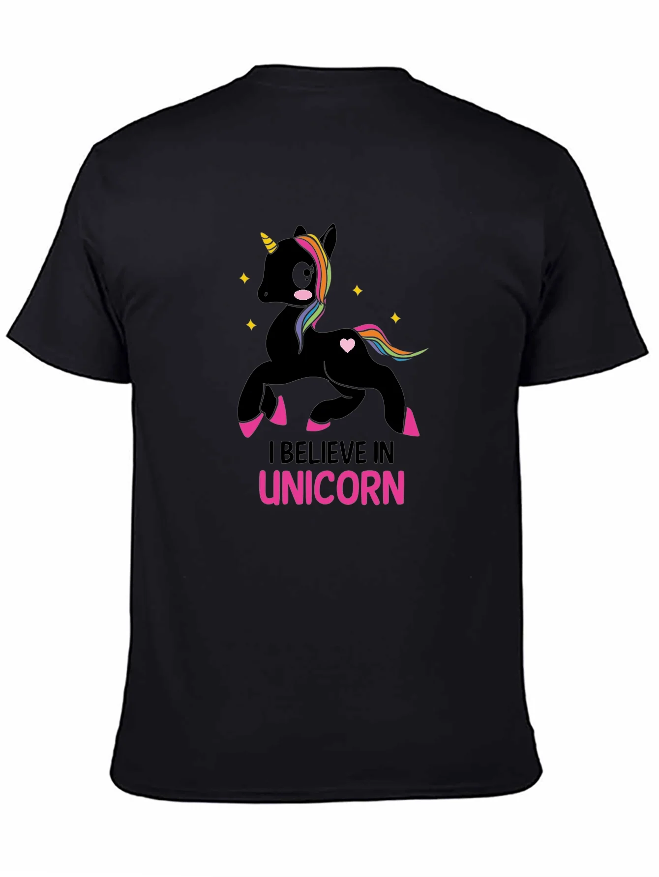 I Believe in Unicorn Black T-Shirt