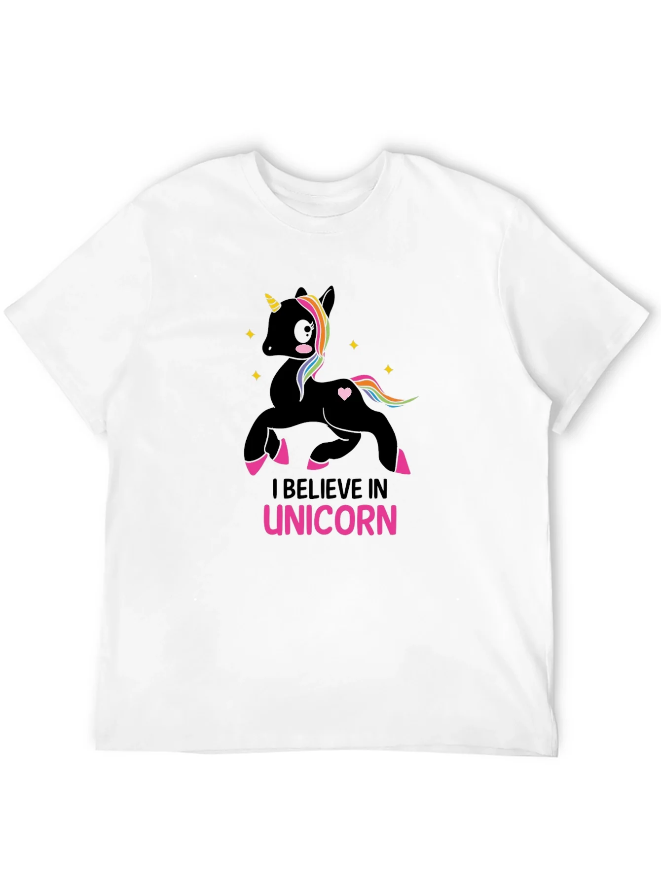 I Believe in Unicorn Black T-Shirt
