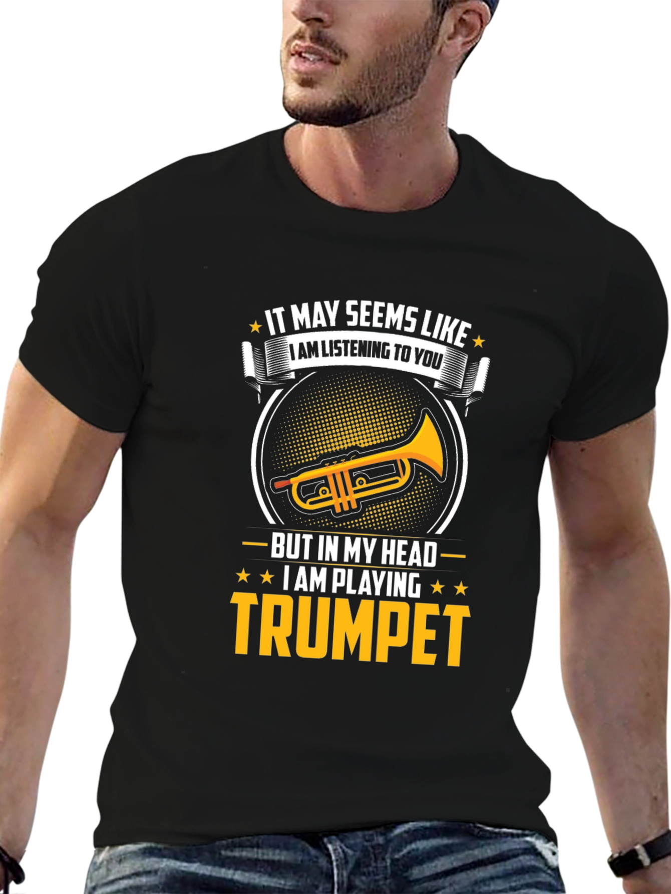 Funny Trumpet Player T-Shirt - I Am Playing Trumpet