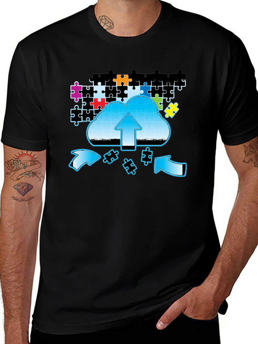 Cloud Puzzle Upload Graphic T-Shirt