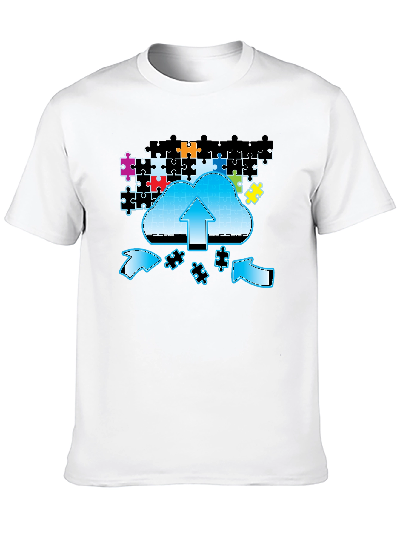 Cloud Puzzle Upload Graphic T-Shirt