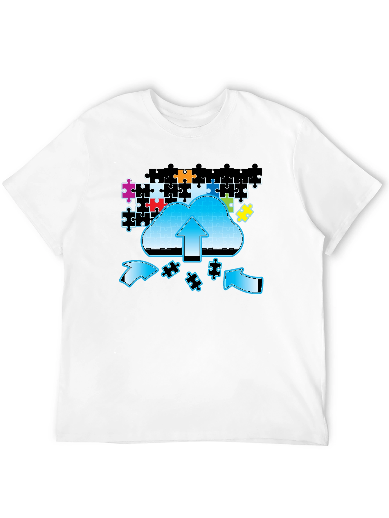 Cloud Puzzle Upload Graphic T-Shirt