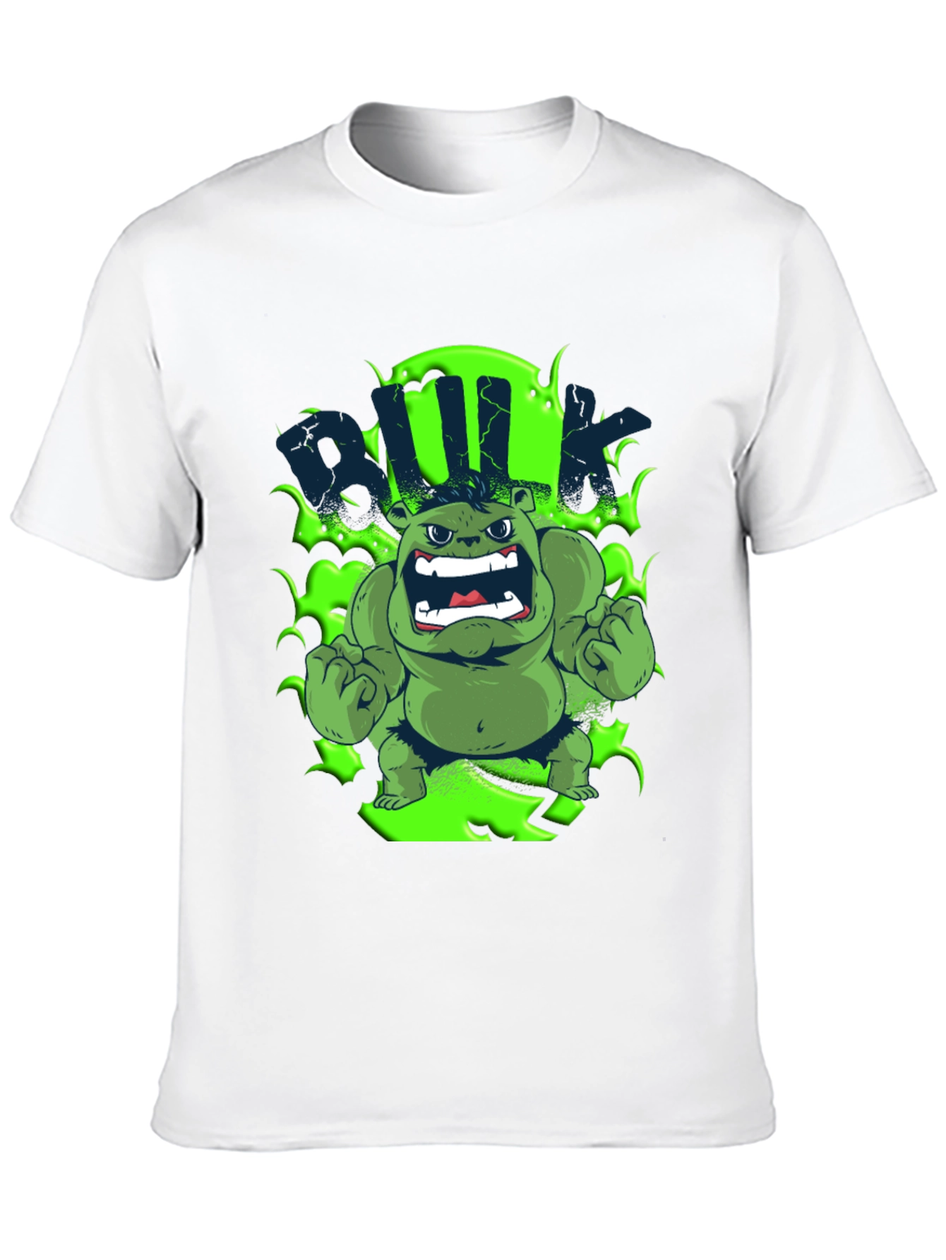 Cartoon Hulk Graphic Tee - Black
