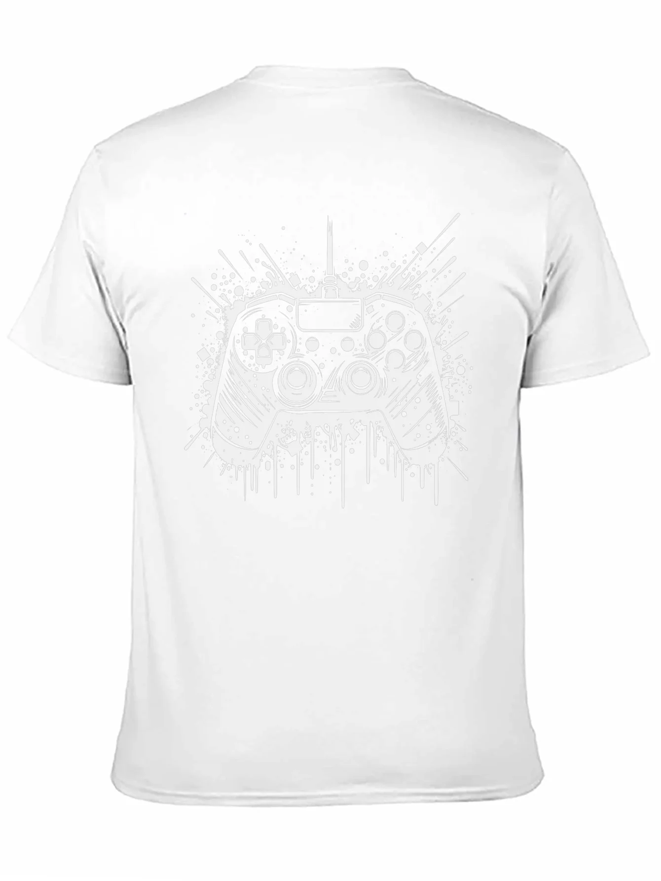 Gamer Controller Graphic Tee - Black Cotton Blend