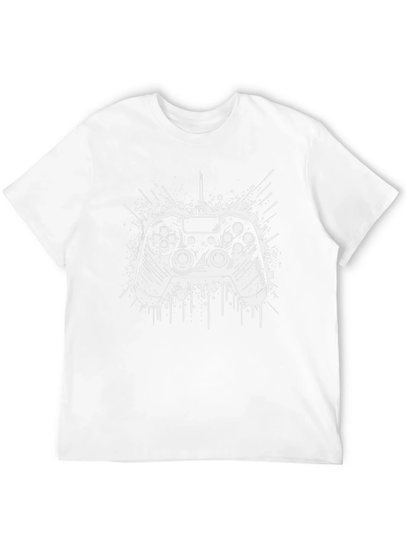 Gamer Controller Graphic Tee - Black Cotton Blend