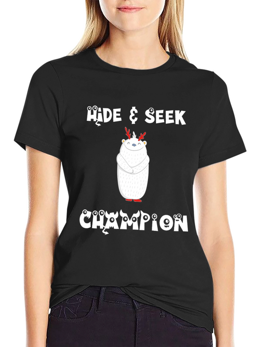 Hide & Seek Champion Black Graphic T-Shirt