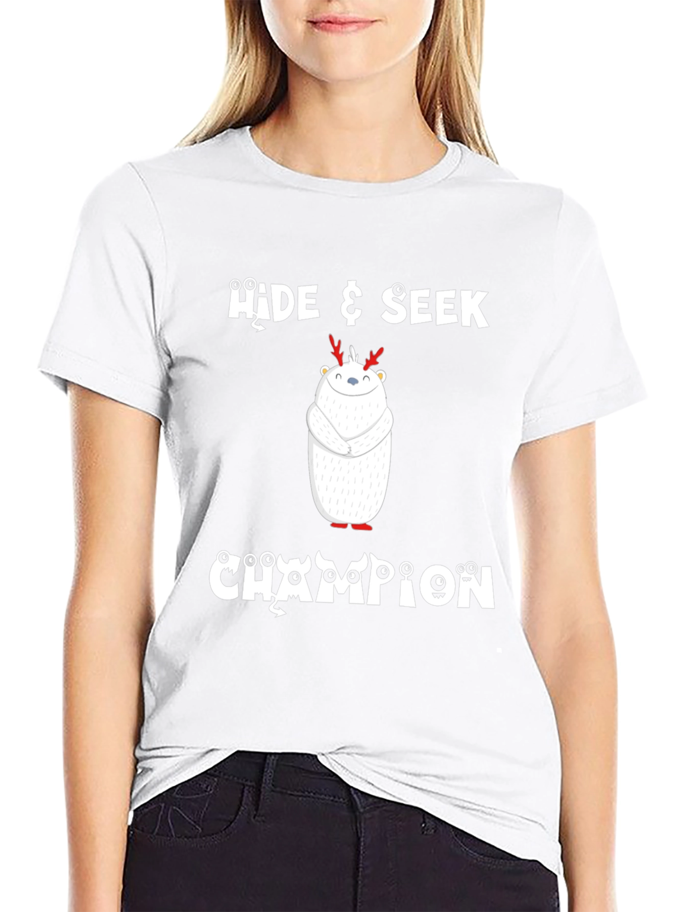 Hide & Seek Champion Black Graphic T-Shirt