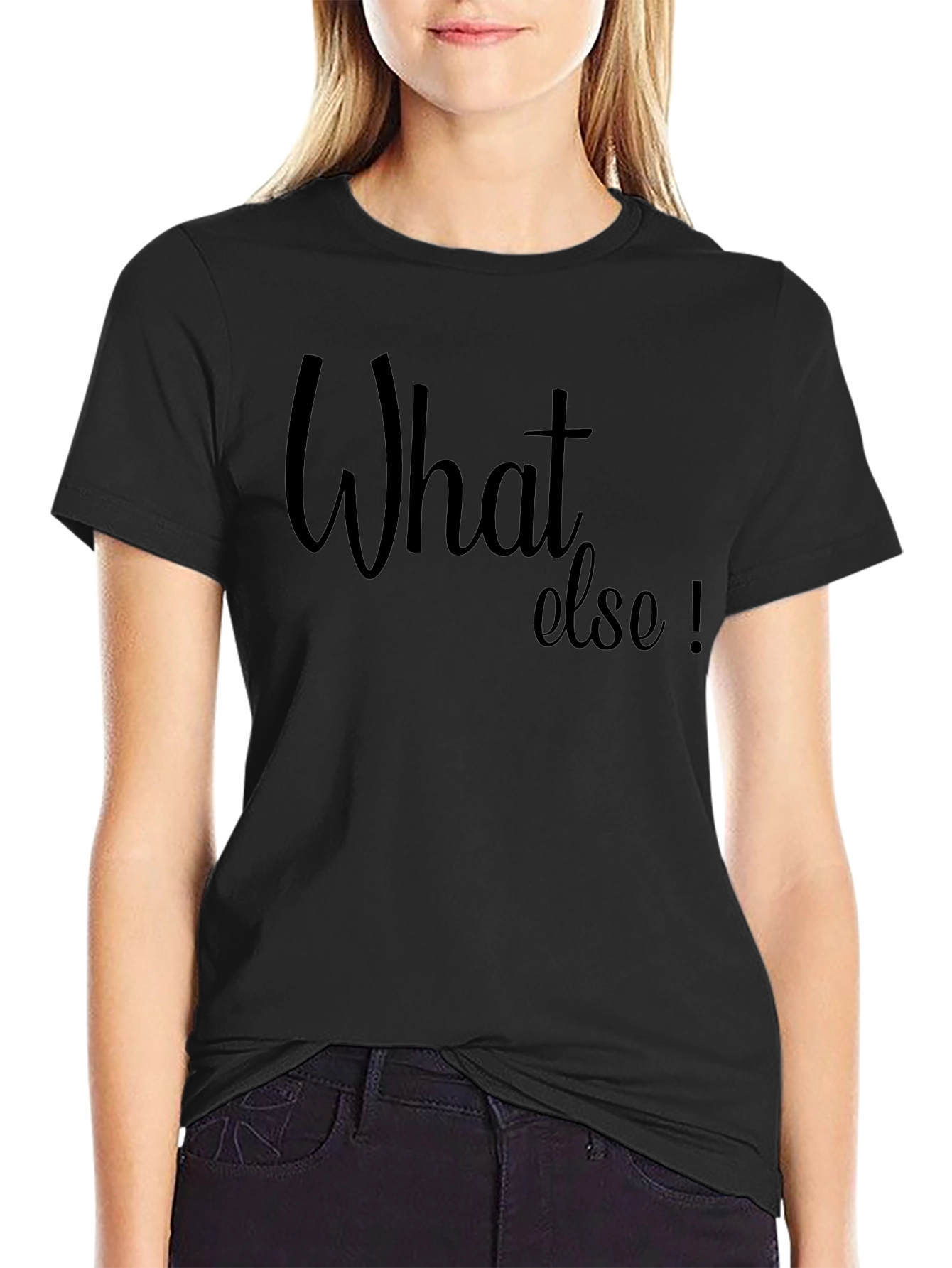 What Else? Black Graphic T-Shirt
