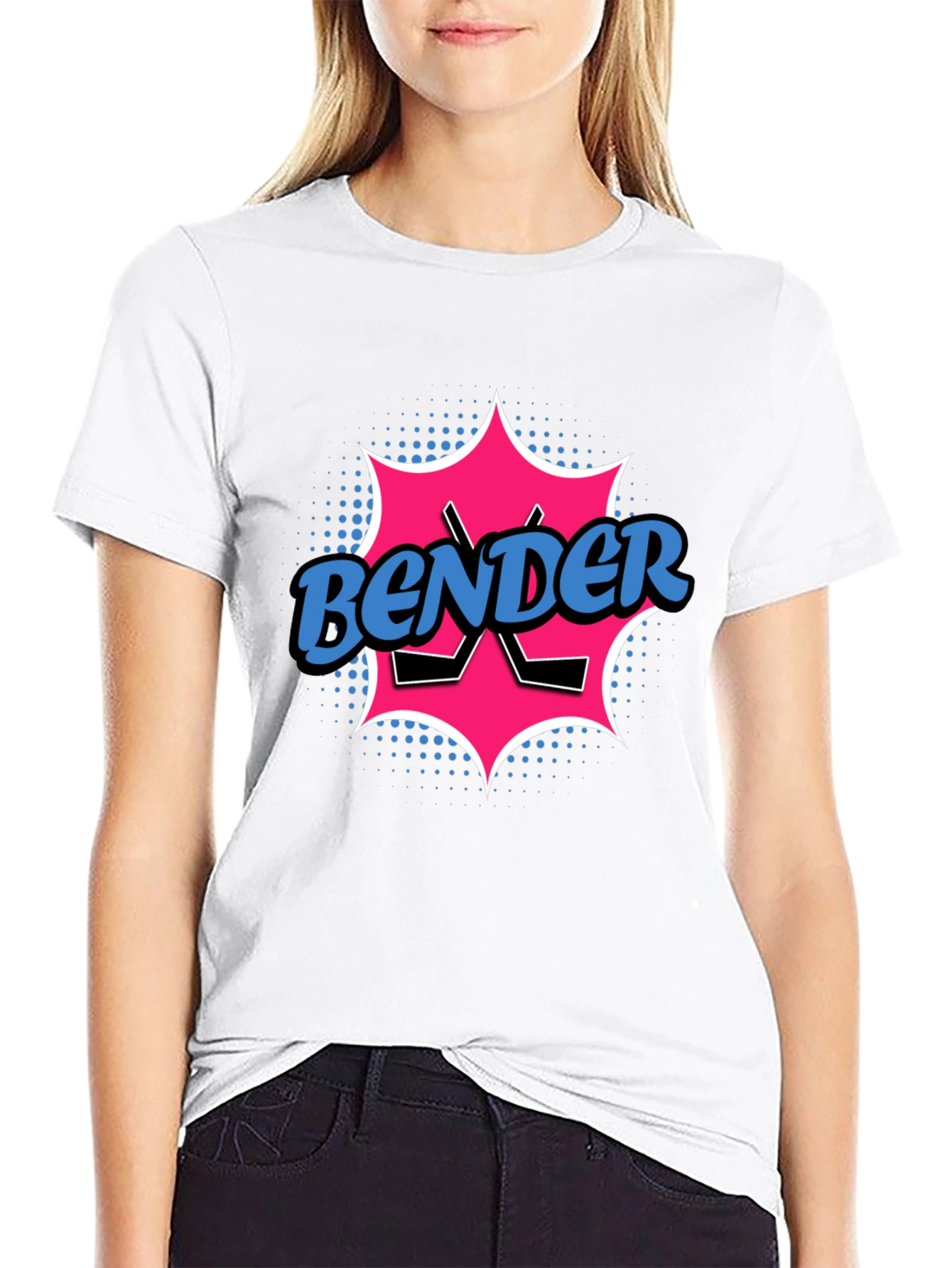 Bender Hockey T-Shirt - Cool Graphic Tee