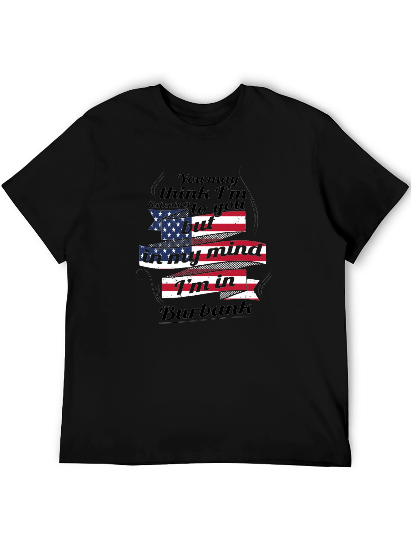 Burbank Mind T-Shirt USA Flag Tee