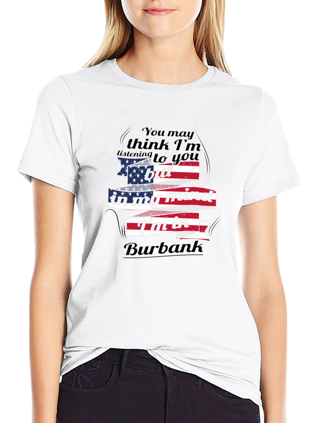 Burbank Mind T-Shirt USA Flag Tee