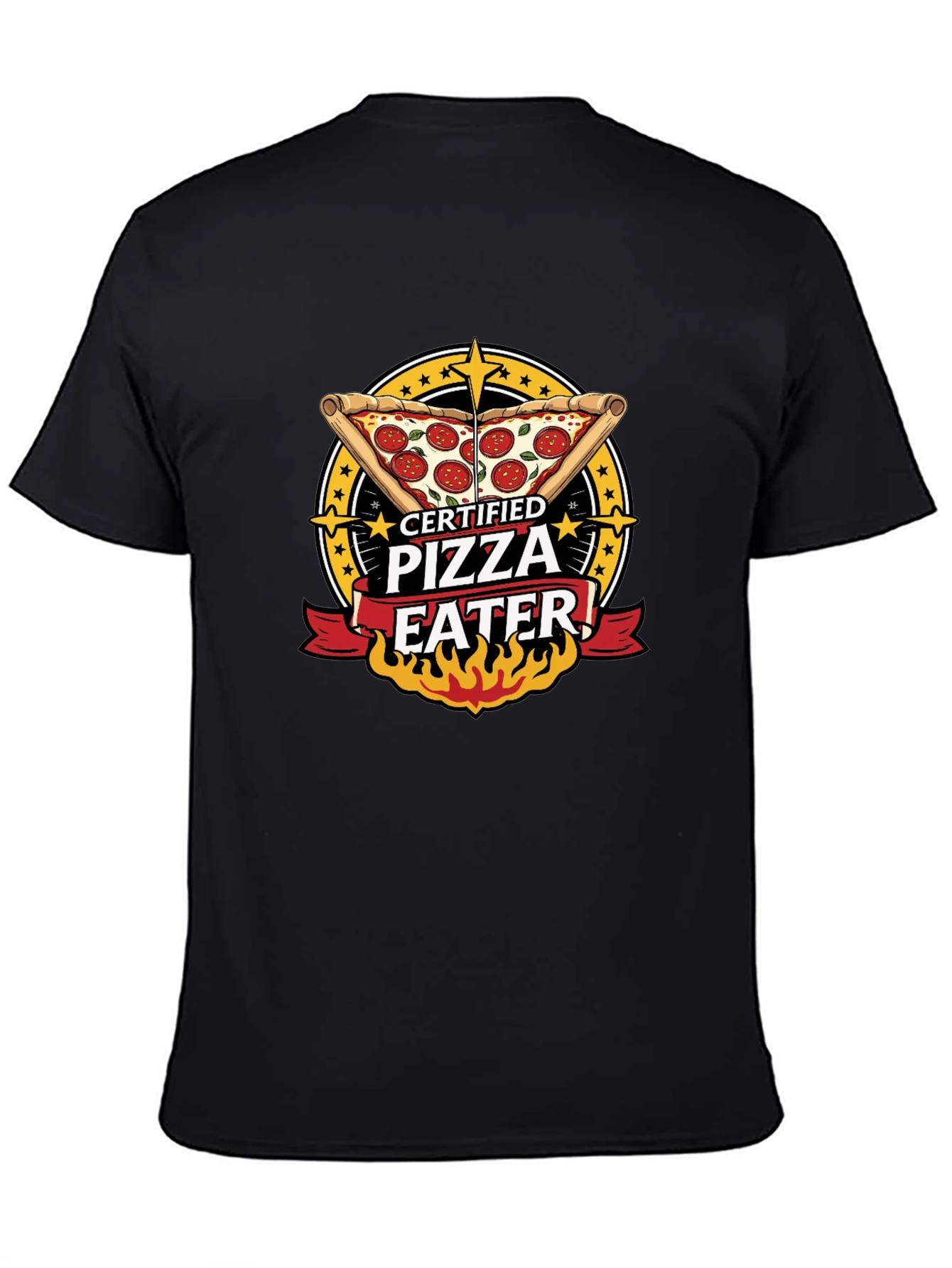 Certified Pizza Eater Graphic Tee - Fun Foodie Shirt