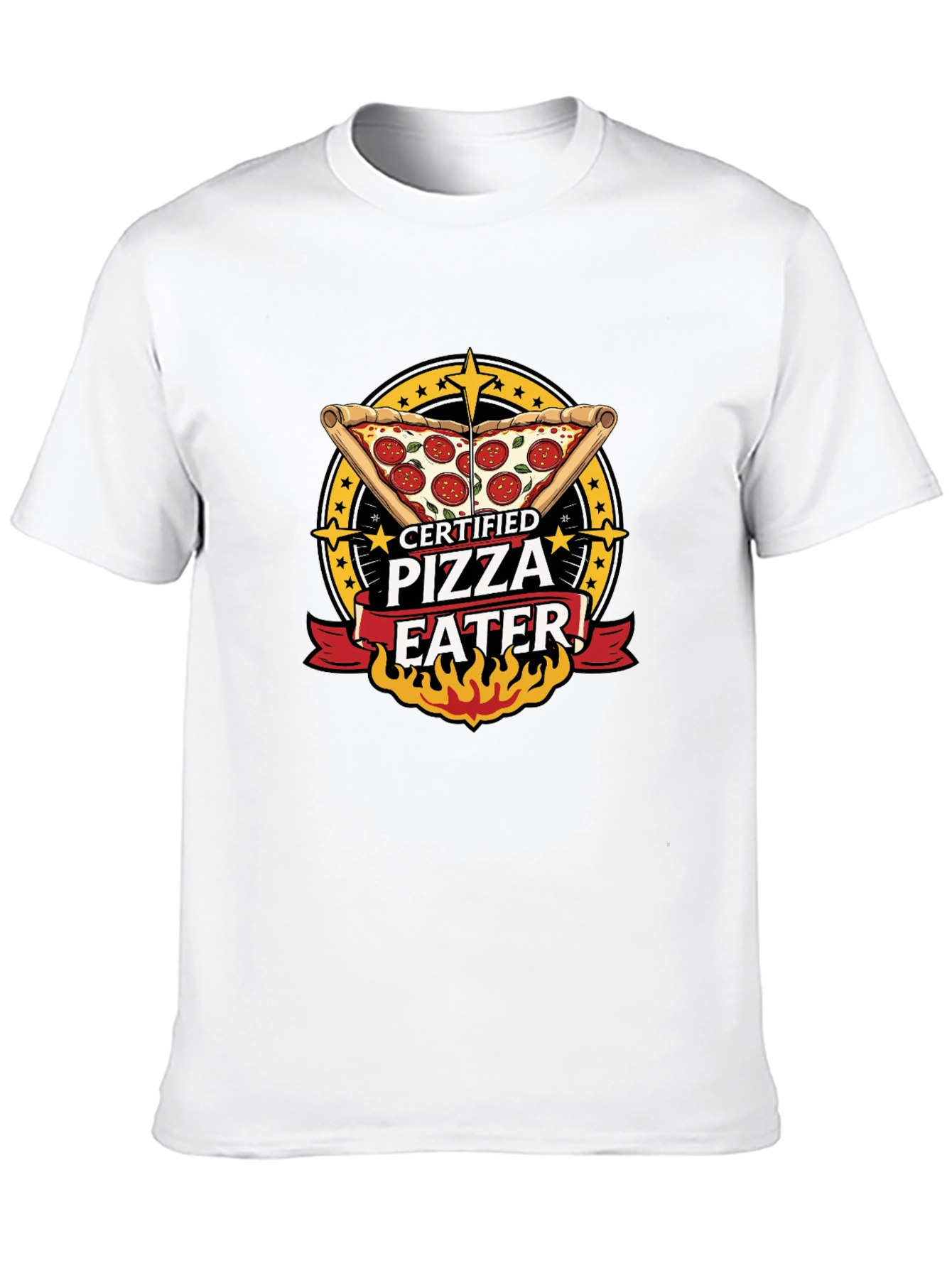 Certified Pizza Eater Graphic Tee - Fun Foodie Shirt