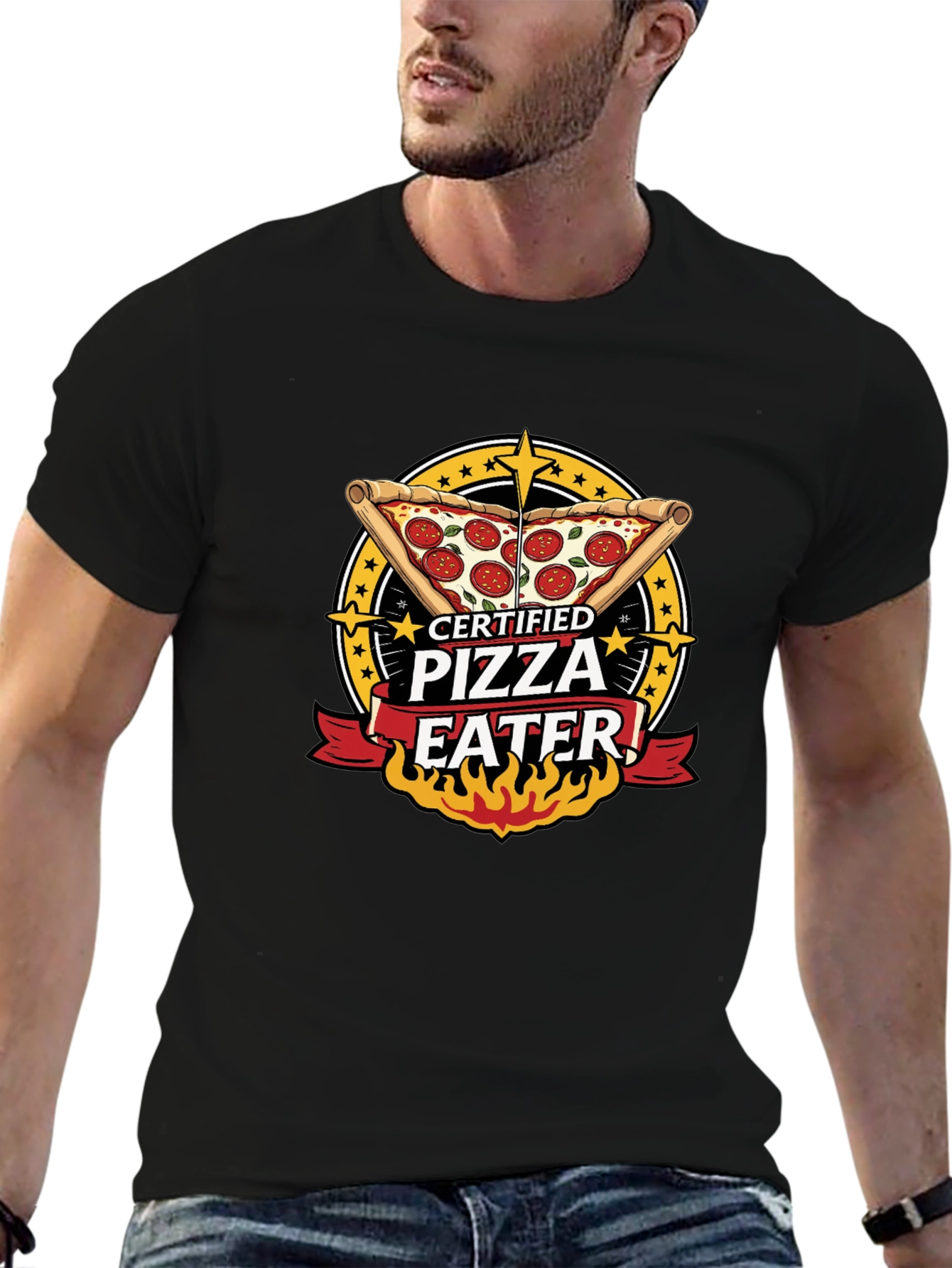Certified Pizza Eater Graphic Tee - Fun Foodie Shirt