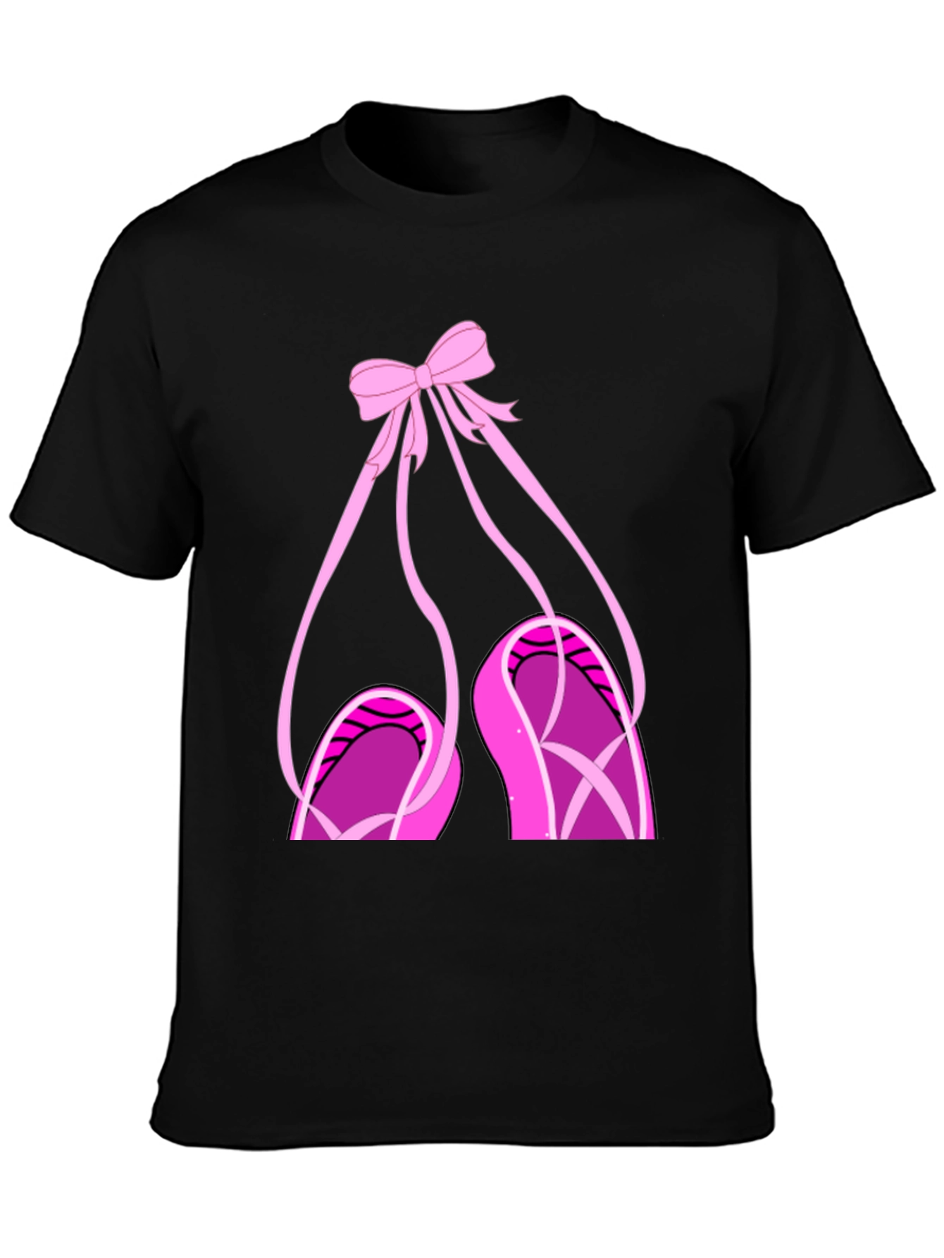 Ballet Shoes Graphic T-Shirt - Pink Bow and Slippers