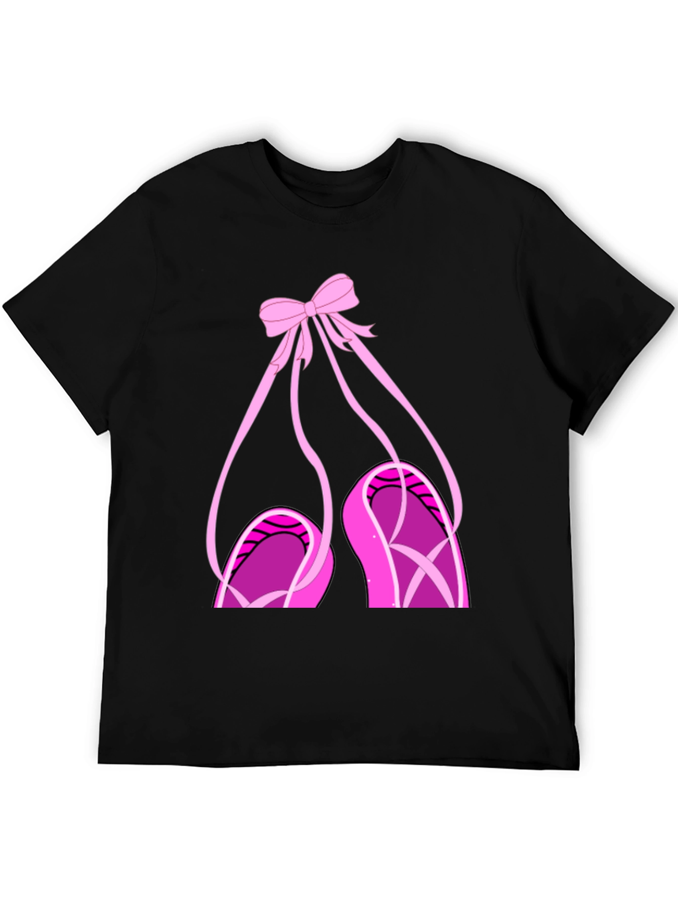 Ballet Shoes Graphic T-Shirt - Pink Bow and Slippers