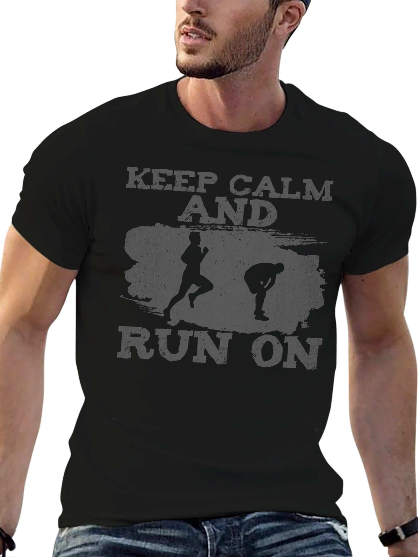 Keep Calm and Run On T-Shirt - Running Apparel