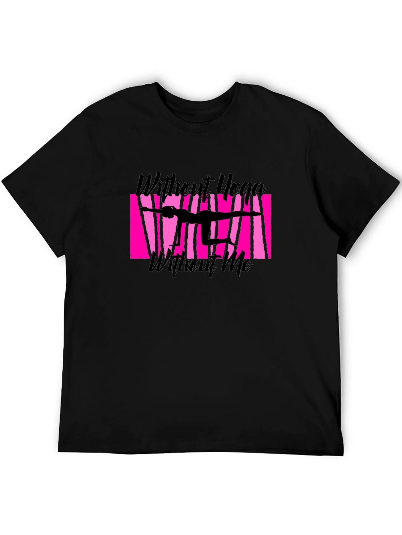 Yoga Lovers Black Tee - Without Yoga Without Me