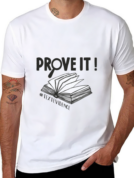 Prove It! Evidence Book T-Shirt - Novelty Graphic Tee