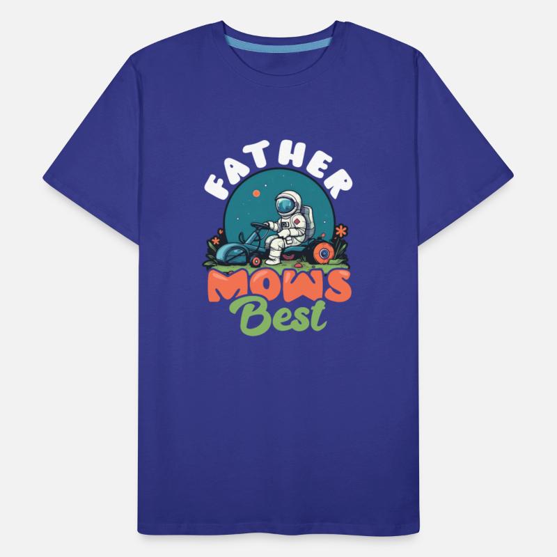 Landscaper Gardening Father Mows Best Atronaut