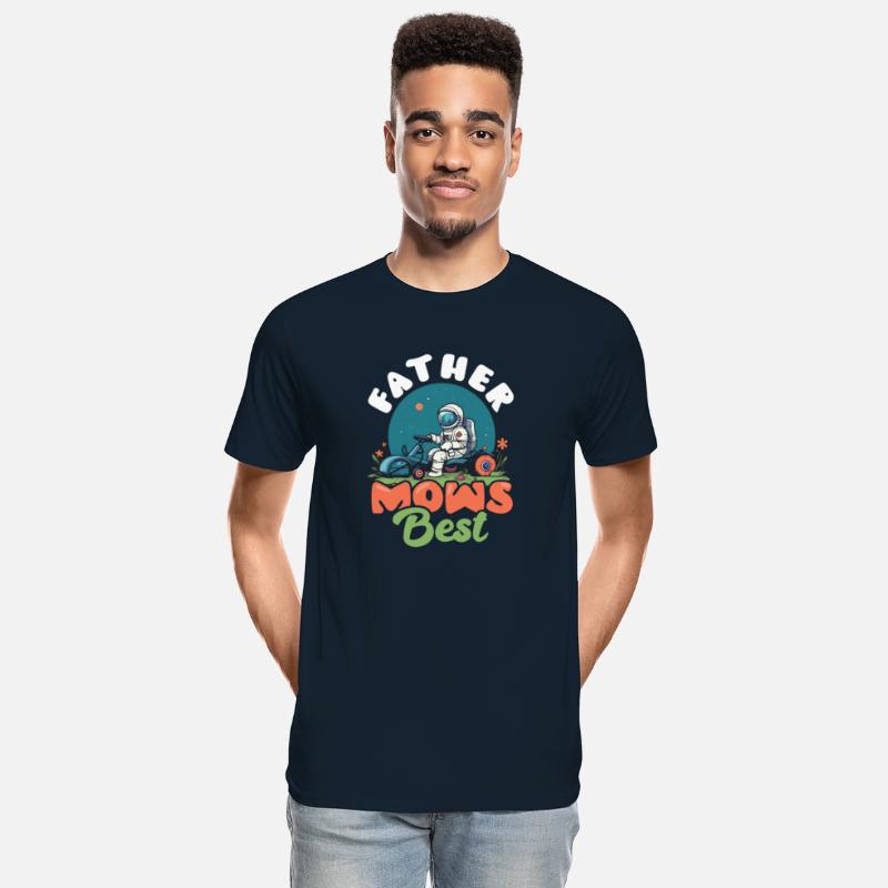 Landscaper Gardening Father Mows Best Atronaut