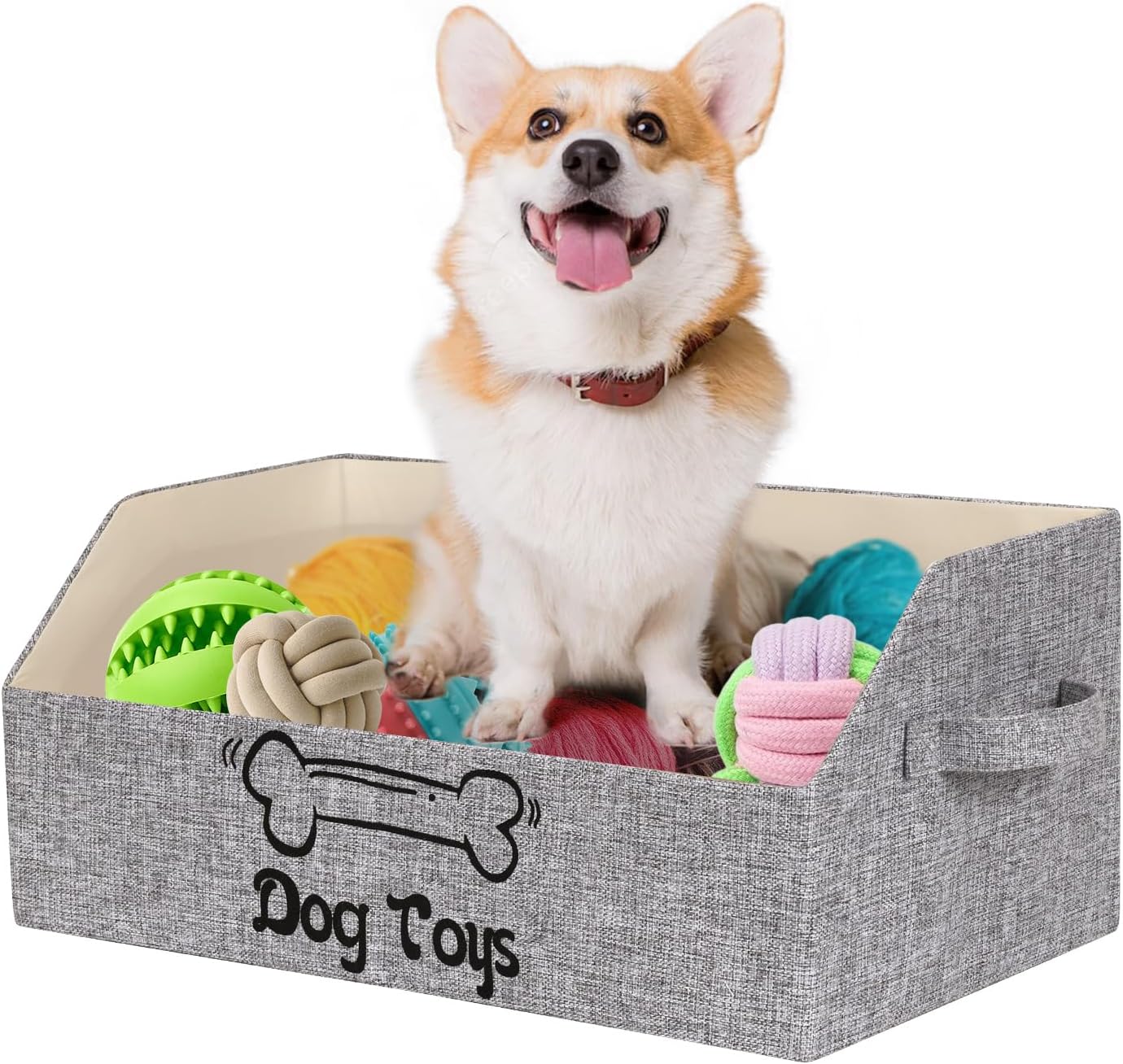 Large Size Dog Toy Box, 50x29x22 cm Collapsible Ba - Best Seller