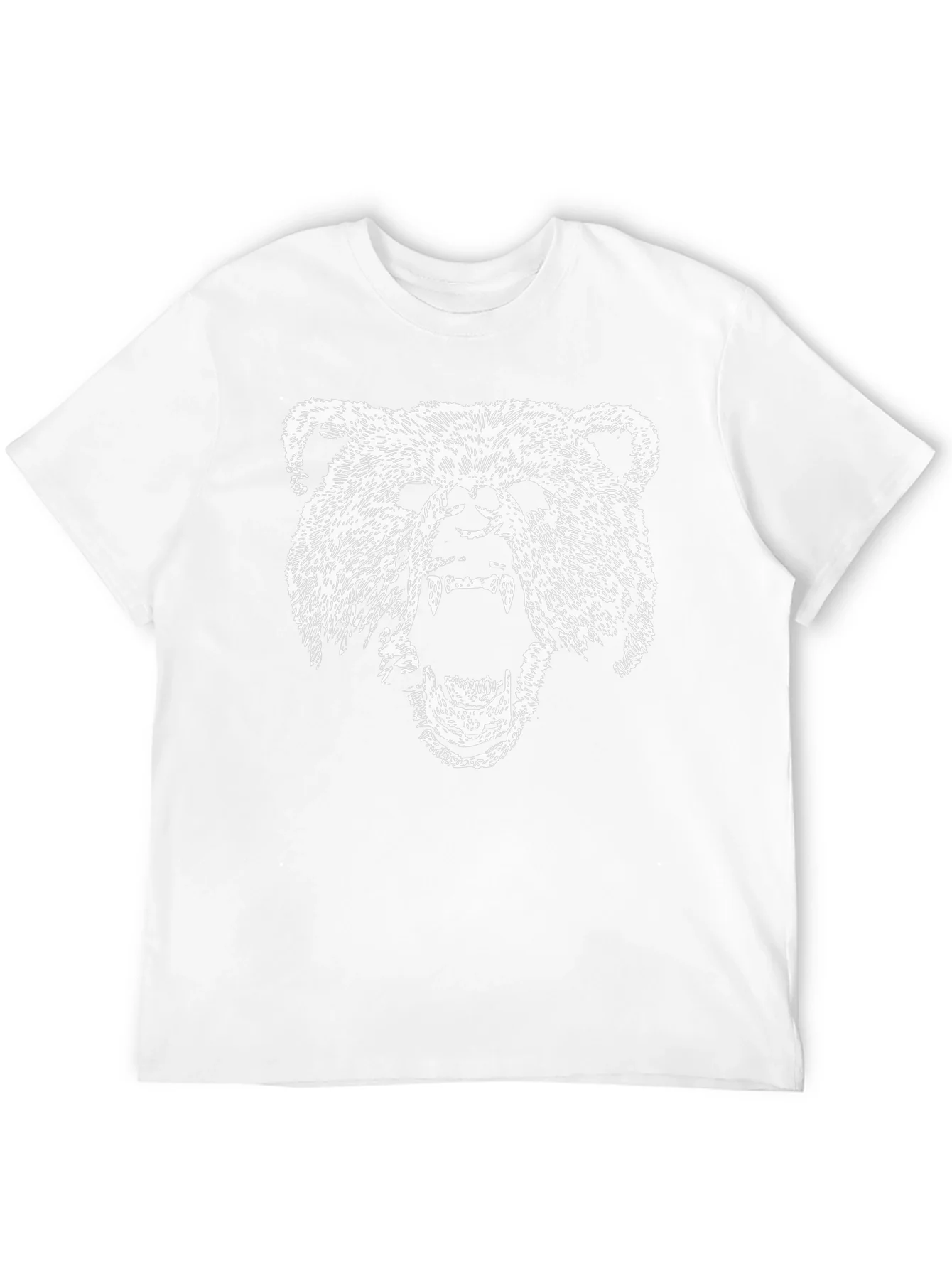 Bear Graphic Print T-Shirt - Black