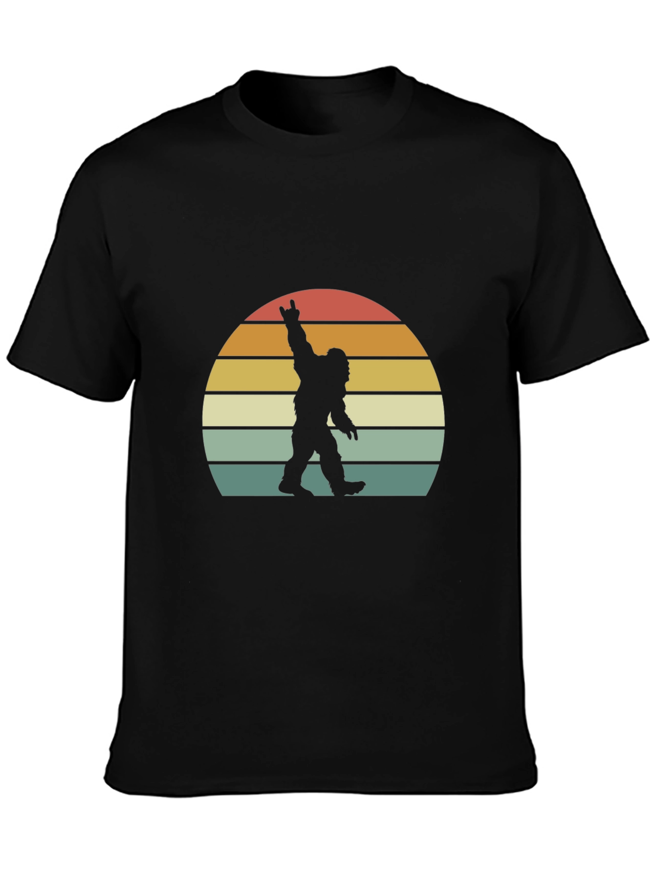 Retro Bigfoot Rock On T-Shirt