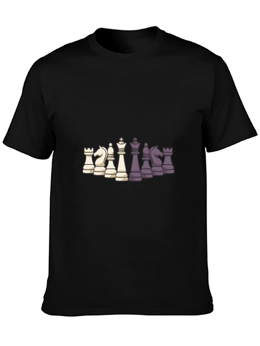 Chess Piece Graphic Print T-Shirt